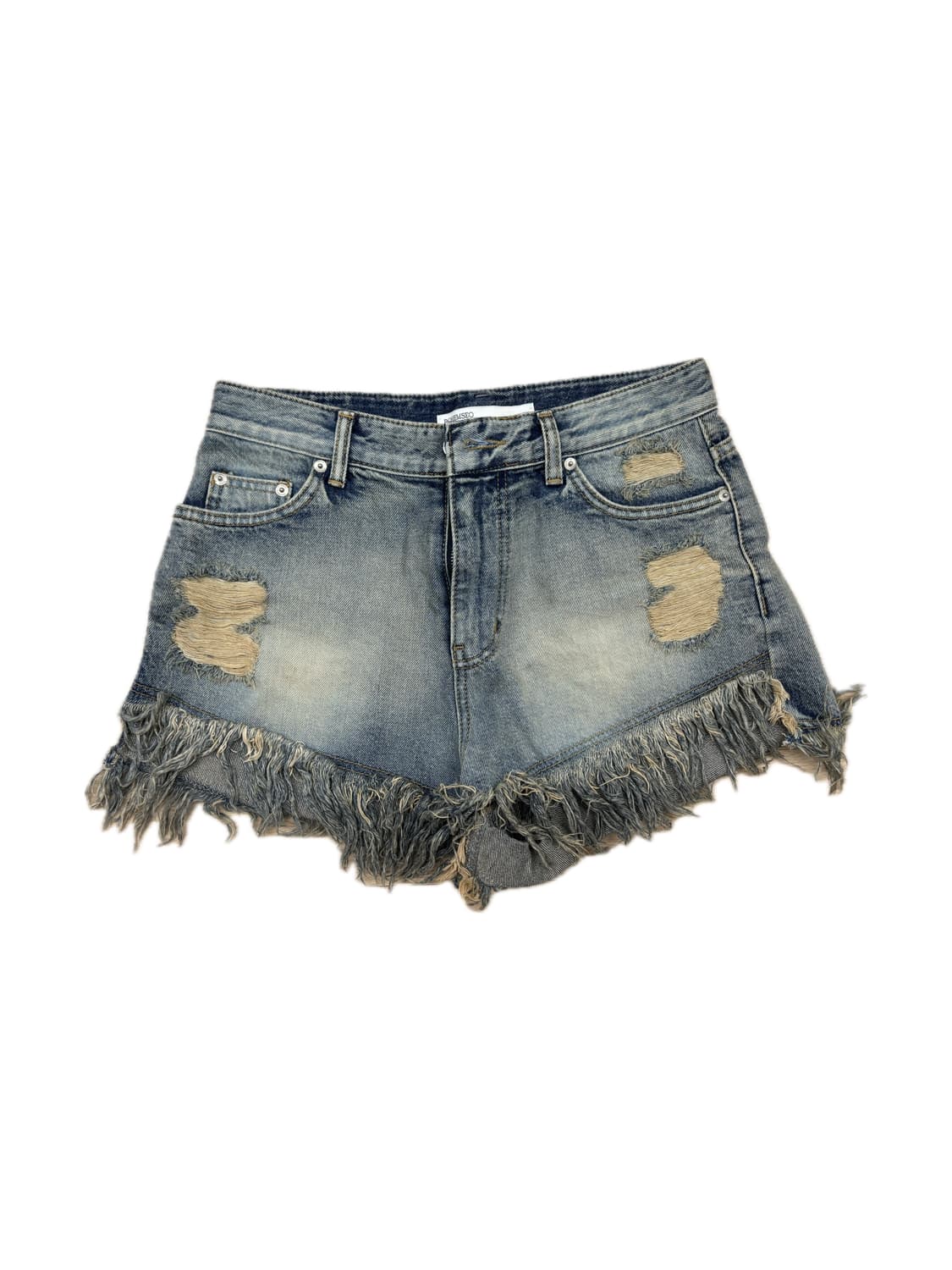 보헤미안서울 데미지 워싱 쇼츠 블루 L 상품이미지1