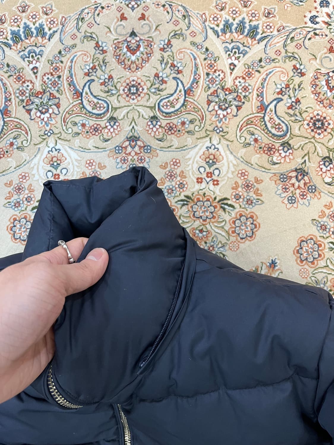 아르마니 익스체인지 패치로고 덕다운 롱패딩 상품이미지6