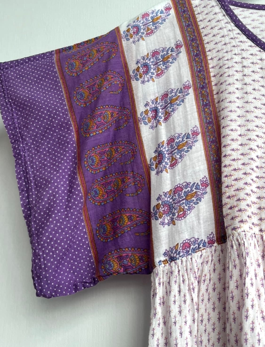 Khushbu 퍼플 페이즐리 보헤미안 블라우스 상품이미지3