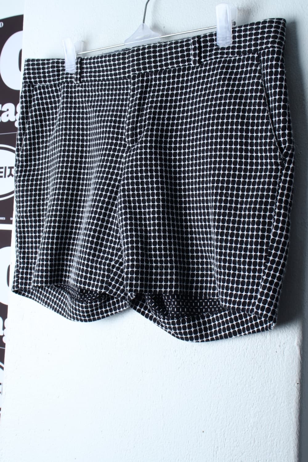 W(XL-2XL) 바나나리퍼블릭 반바지 팬츠 패턴 블랙 숏-P9898 상품이미지1