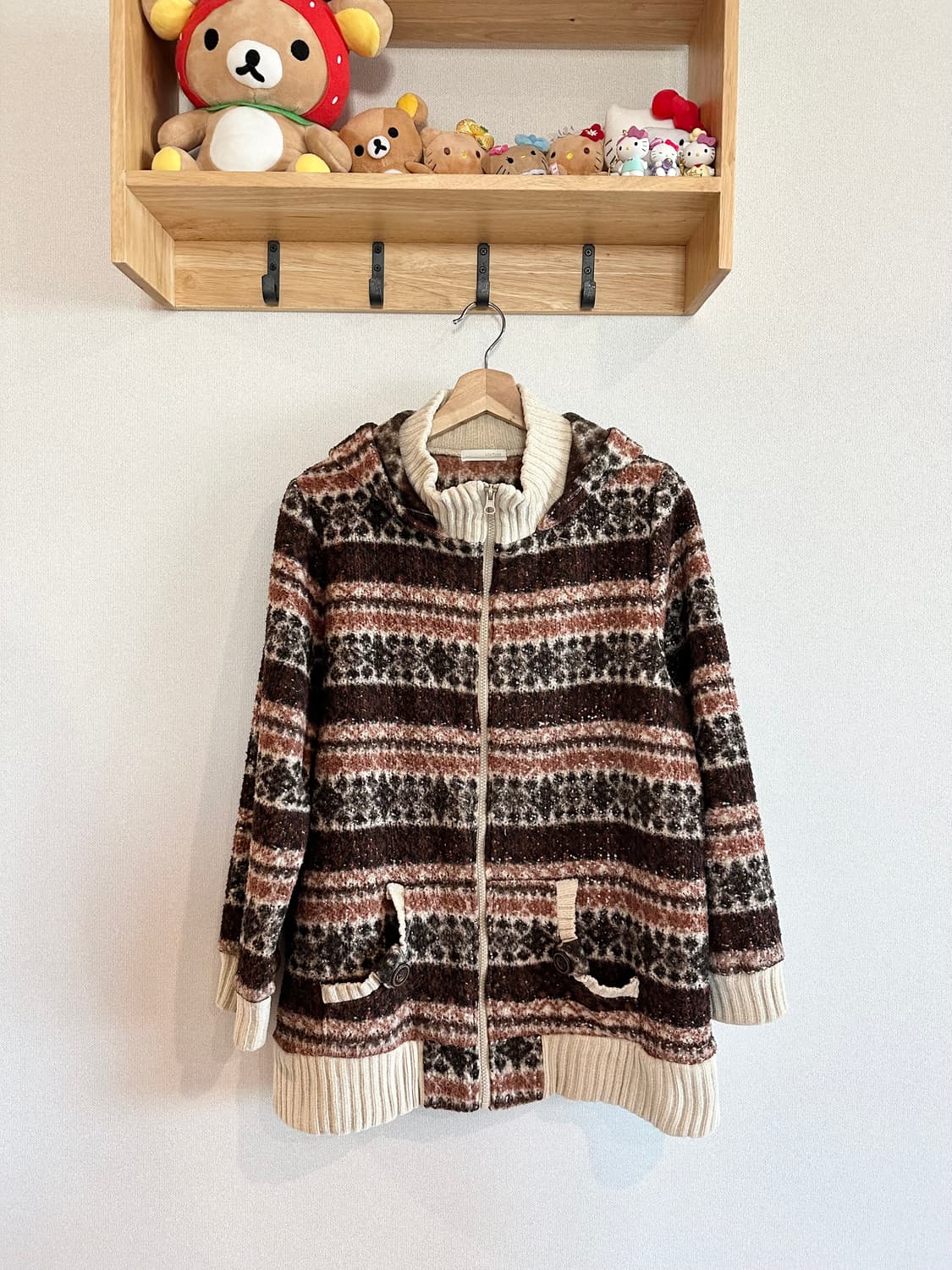 jpn 초코브라운 노르딕 후드집업 개인결제창 상품이미지1