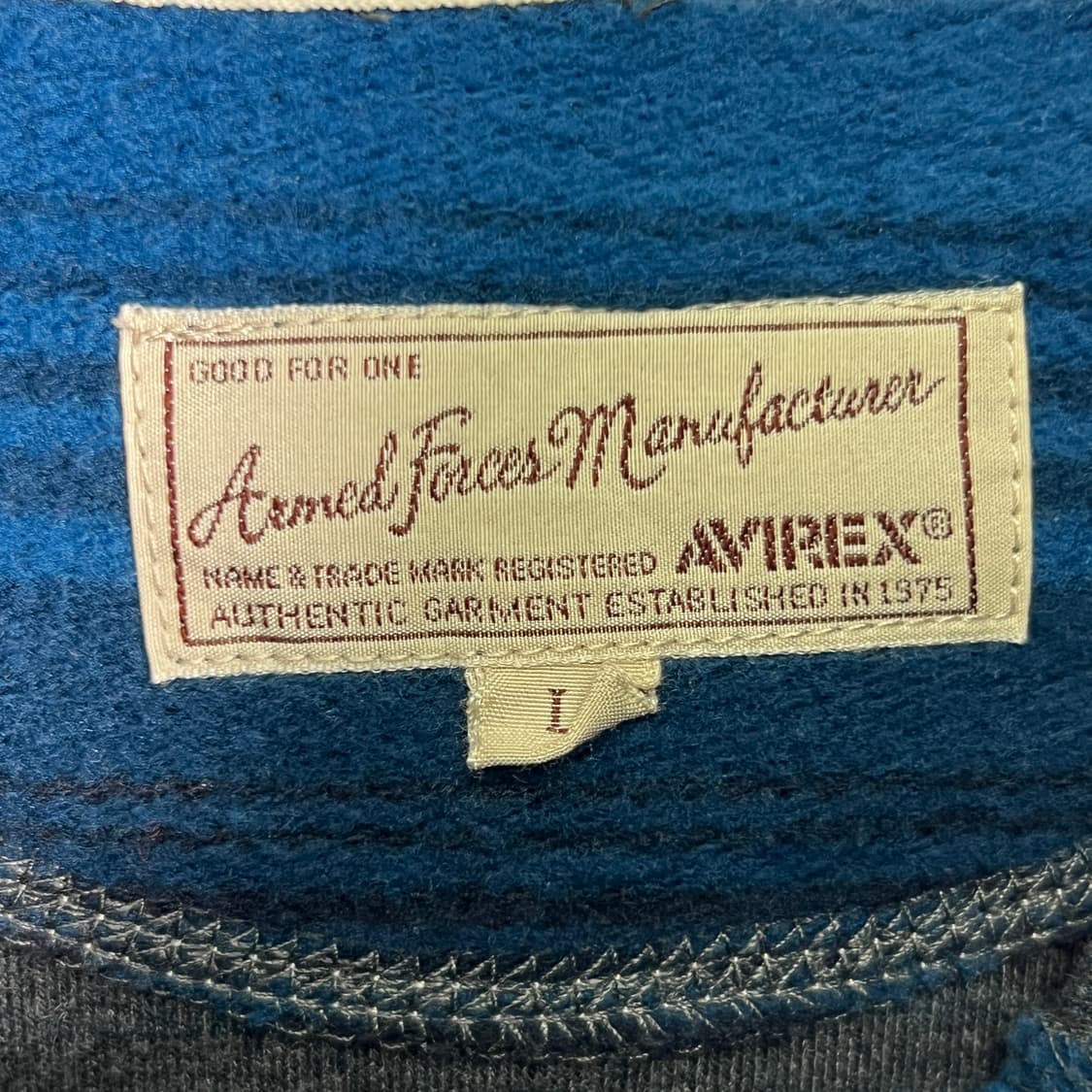 Avirex 아비렉스 블루 체크 패턴 후드집업 L 상품이미지3