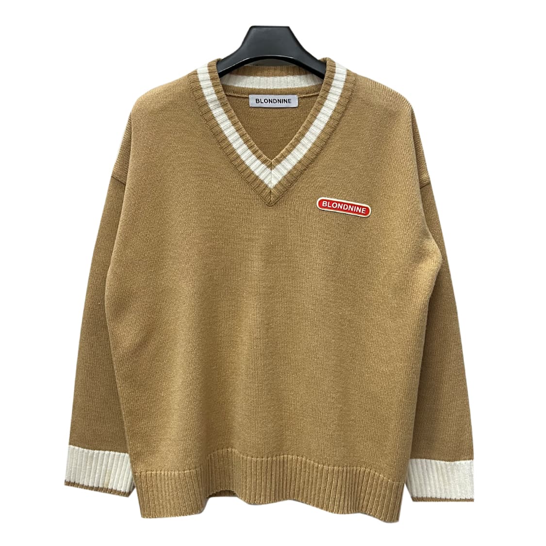 블론드나인 오버핏 브이넥 니트 스웨터 M 상품이미지1