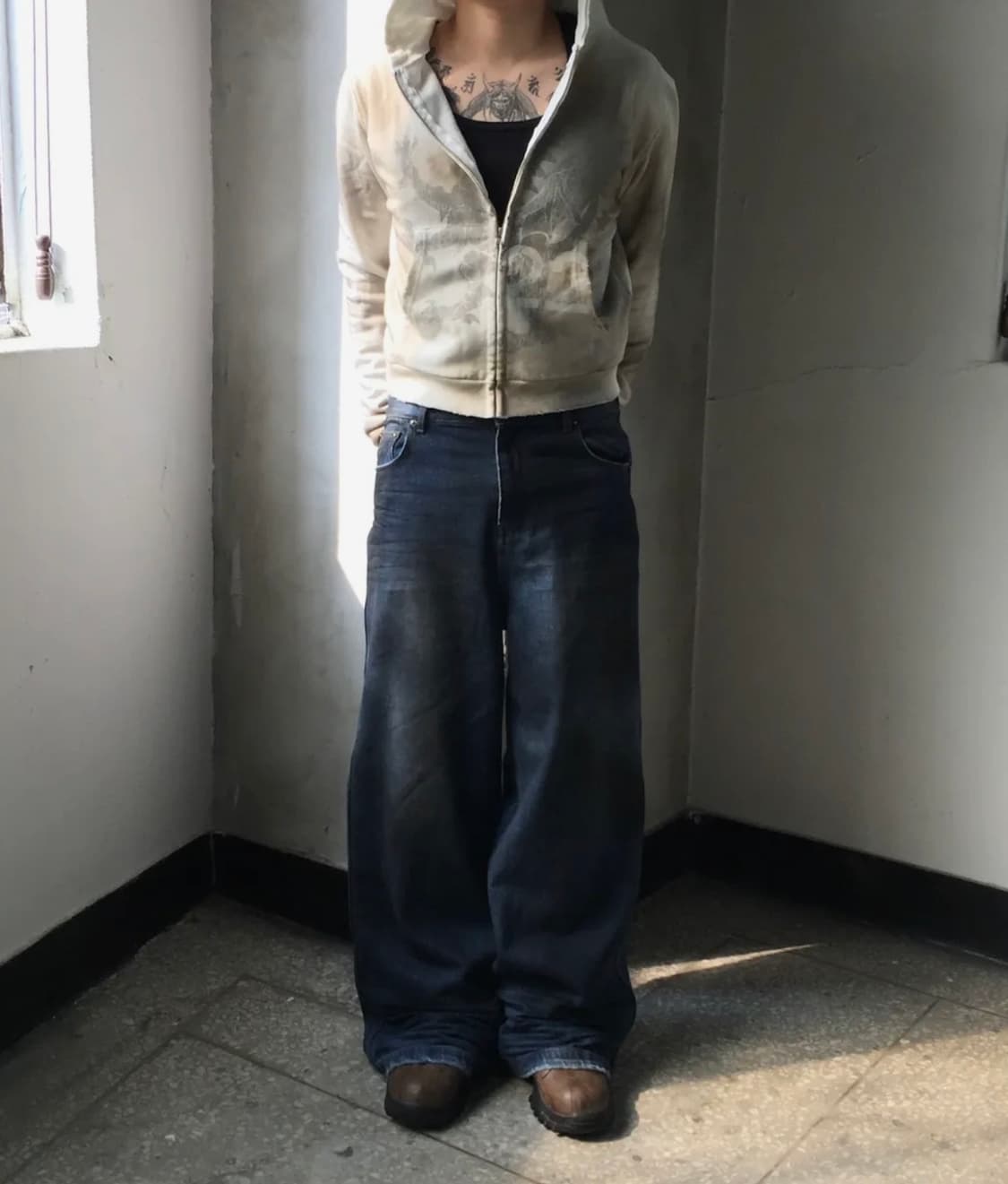 225 dirty denim pants 상품이미지2