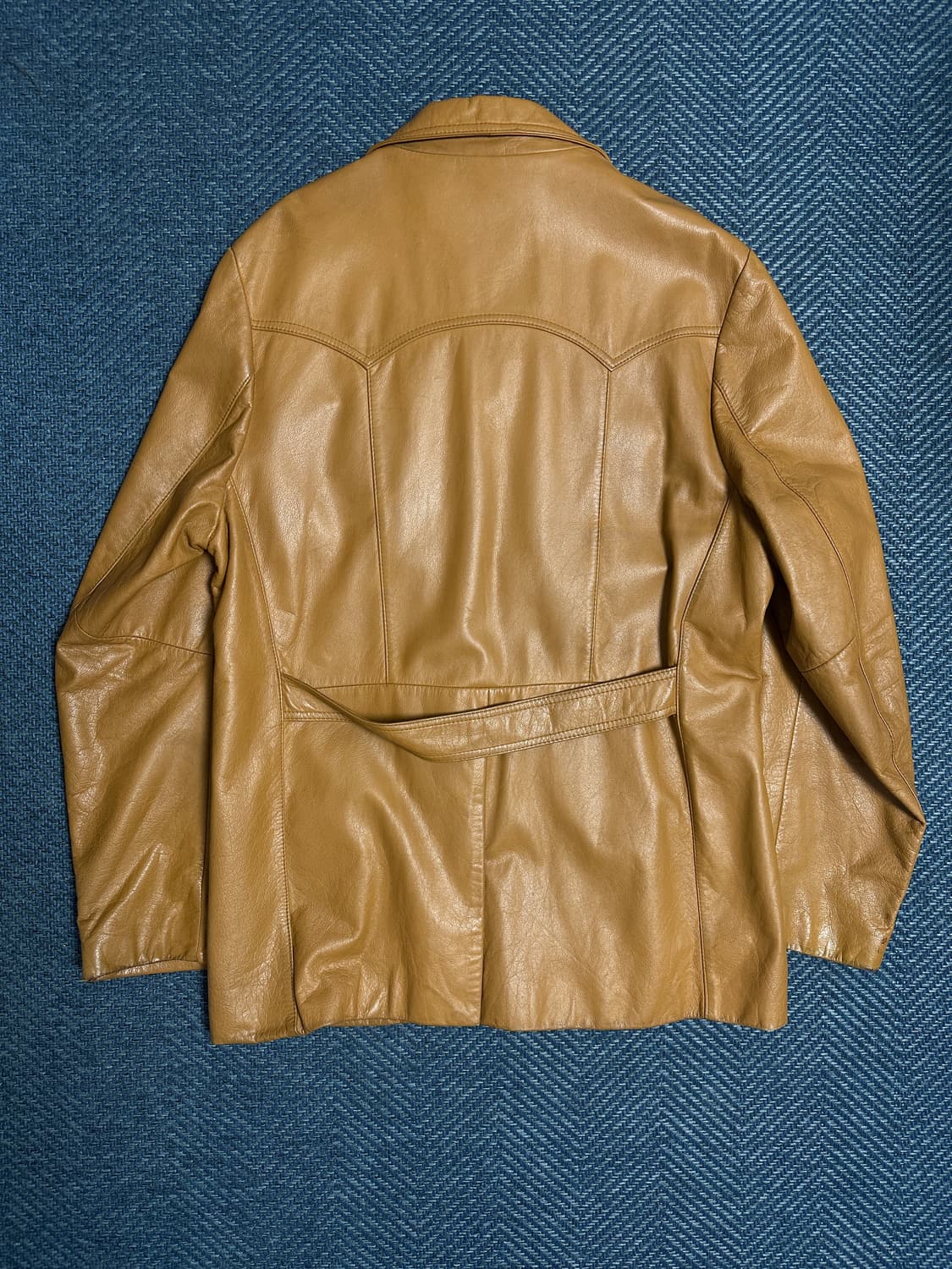 독일 리얼 레더 카멜 브라운 자켓 상품이미지6