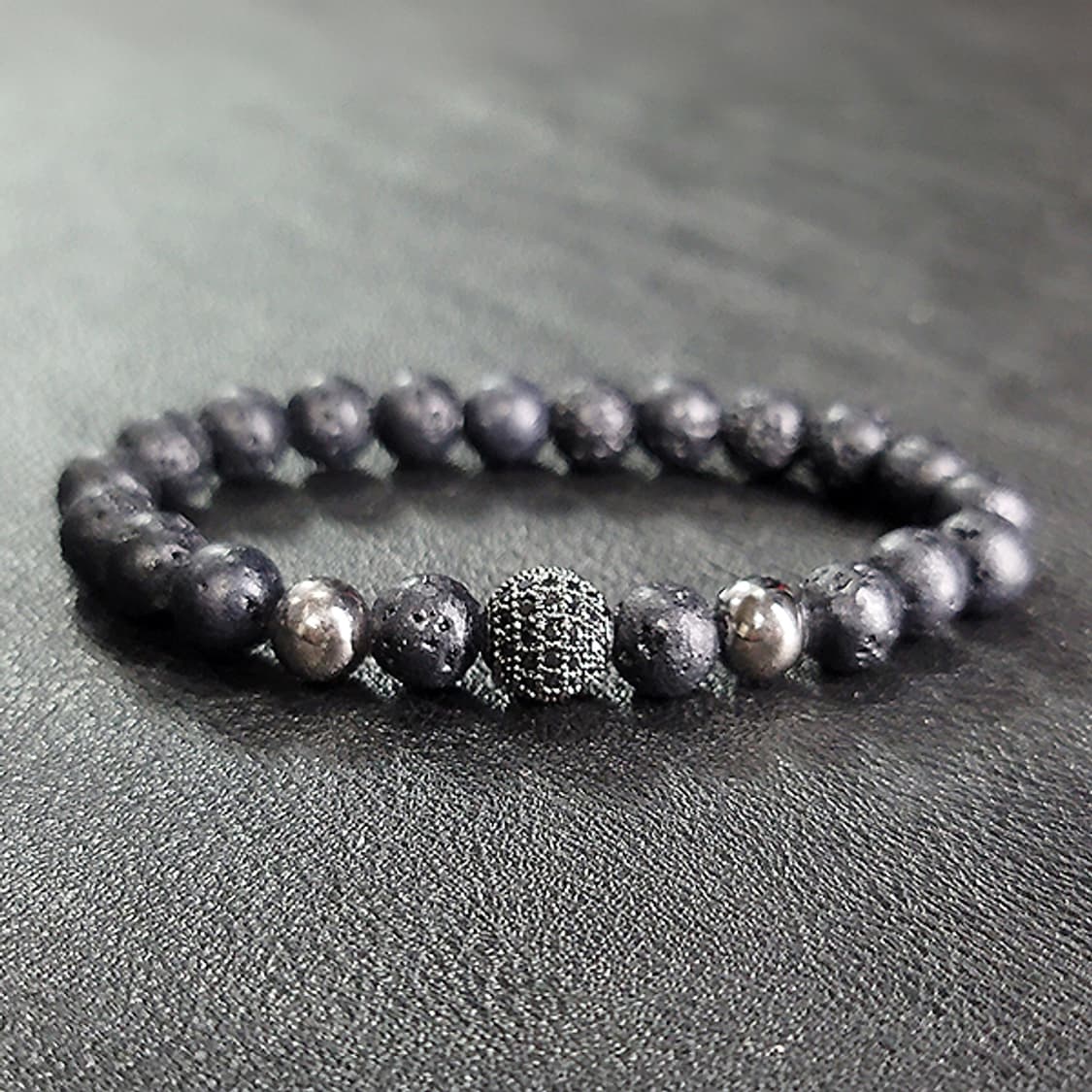 Velkar 바솔트 8mm 남자 빈티지 보석 원석 팔찌 상품이미지1