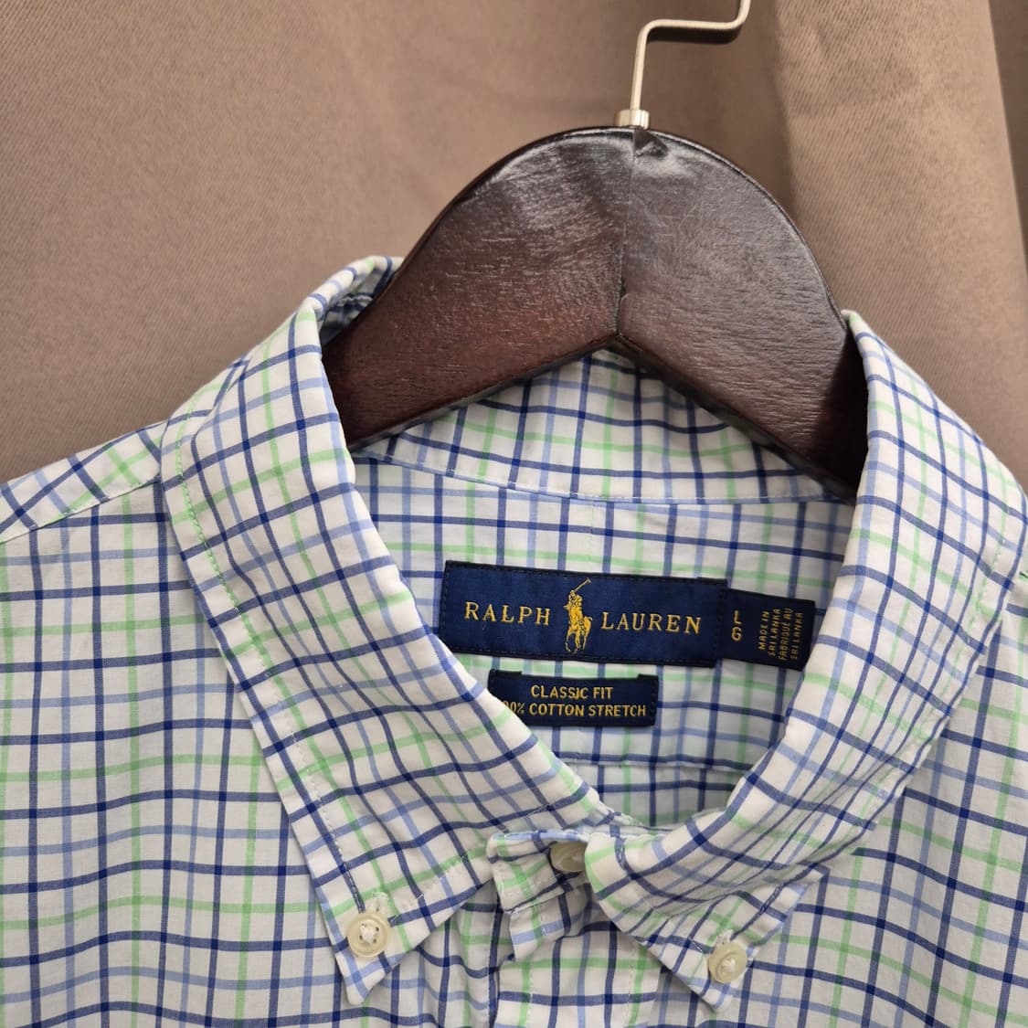 폴로 랄프로렌 클래식핏 체크셔츠 L 상품이미지3