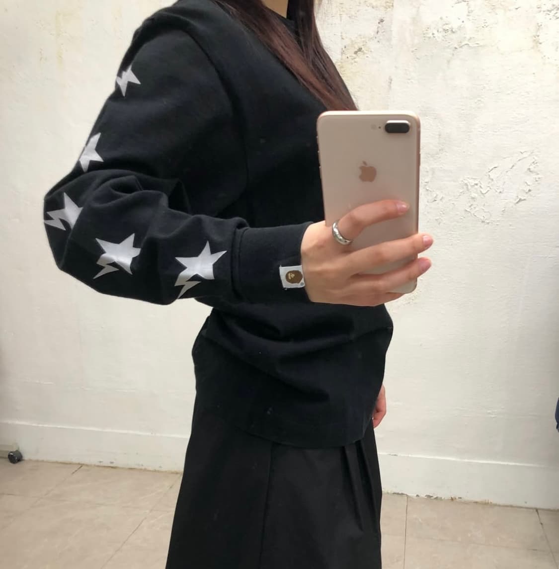 베이프 에이프 스타 롱슬리브 티셔츠 상품이미지1