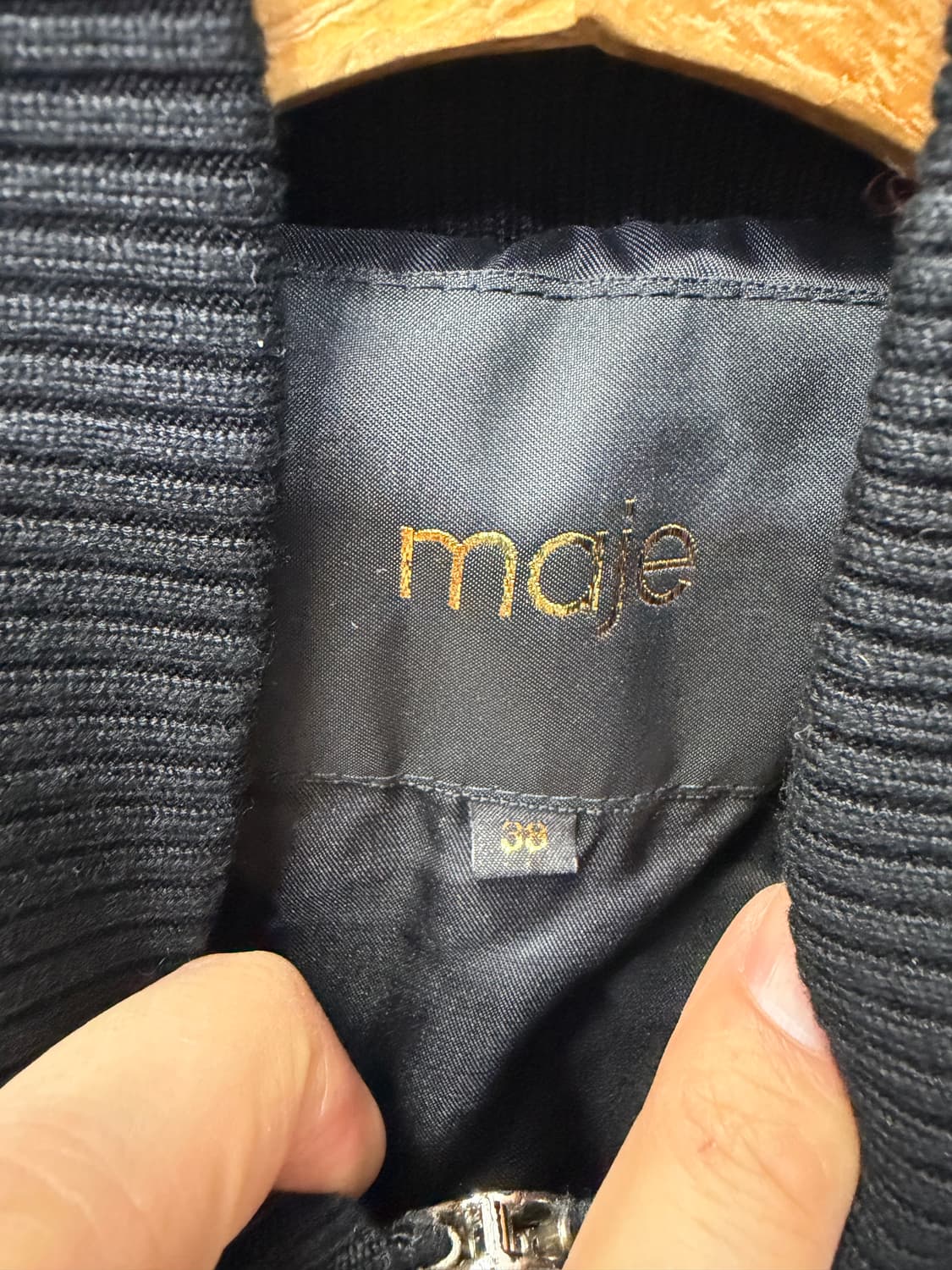 정품) maje 마쥬 블랙 봄버 자켓 38 상품이미지6