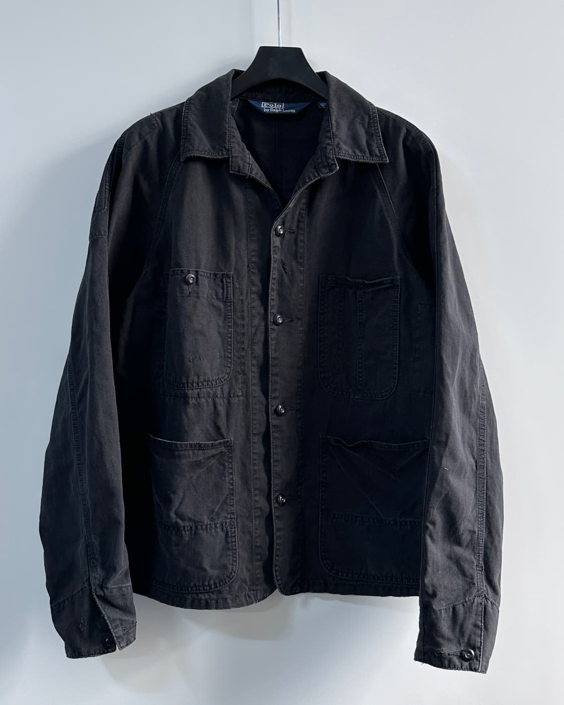 폴로 워시드 블랙 코튼 초어 자켓 (va.71) 상품이미지1