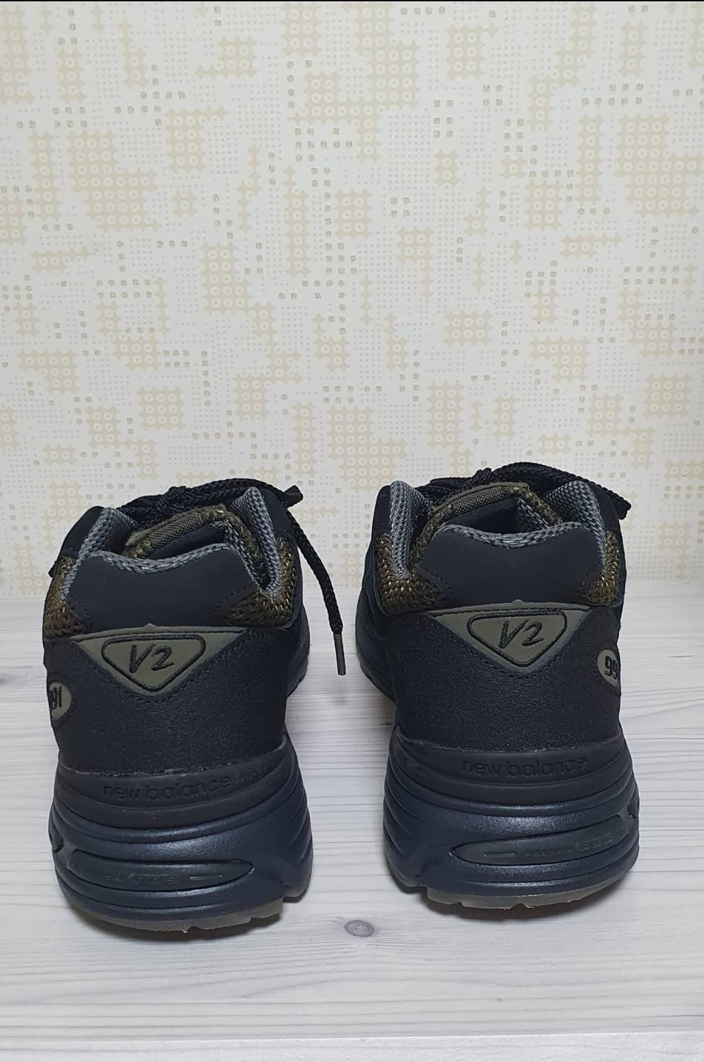 [260] 뉴발란스 991v2 스톤아일랜드 블랙 올리브 260사이즈 상품이미지4