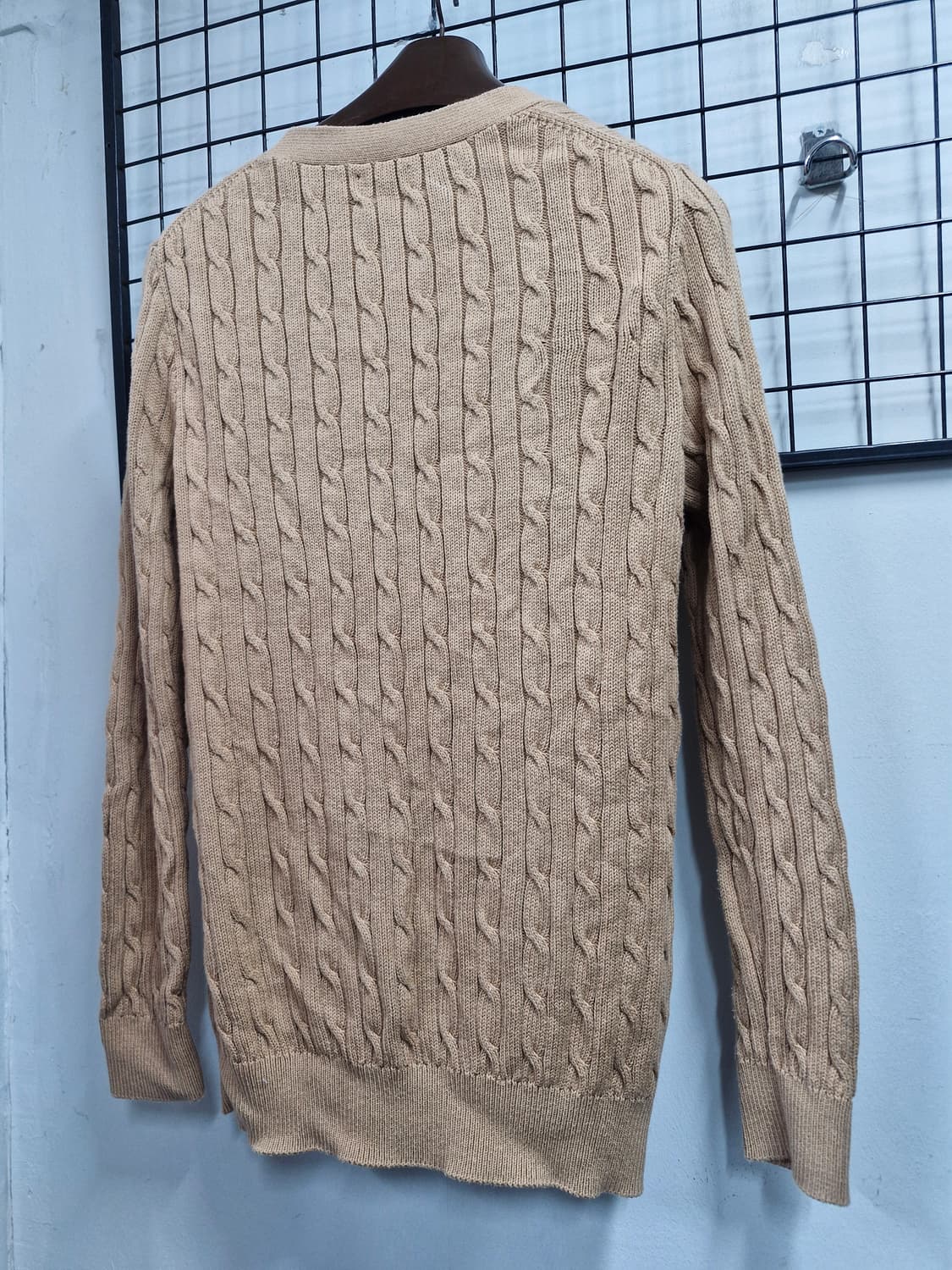 100L/77 폴로랄프로렌 케이블 니트 가디건 베이지 상품이미지8