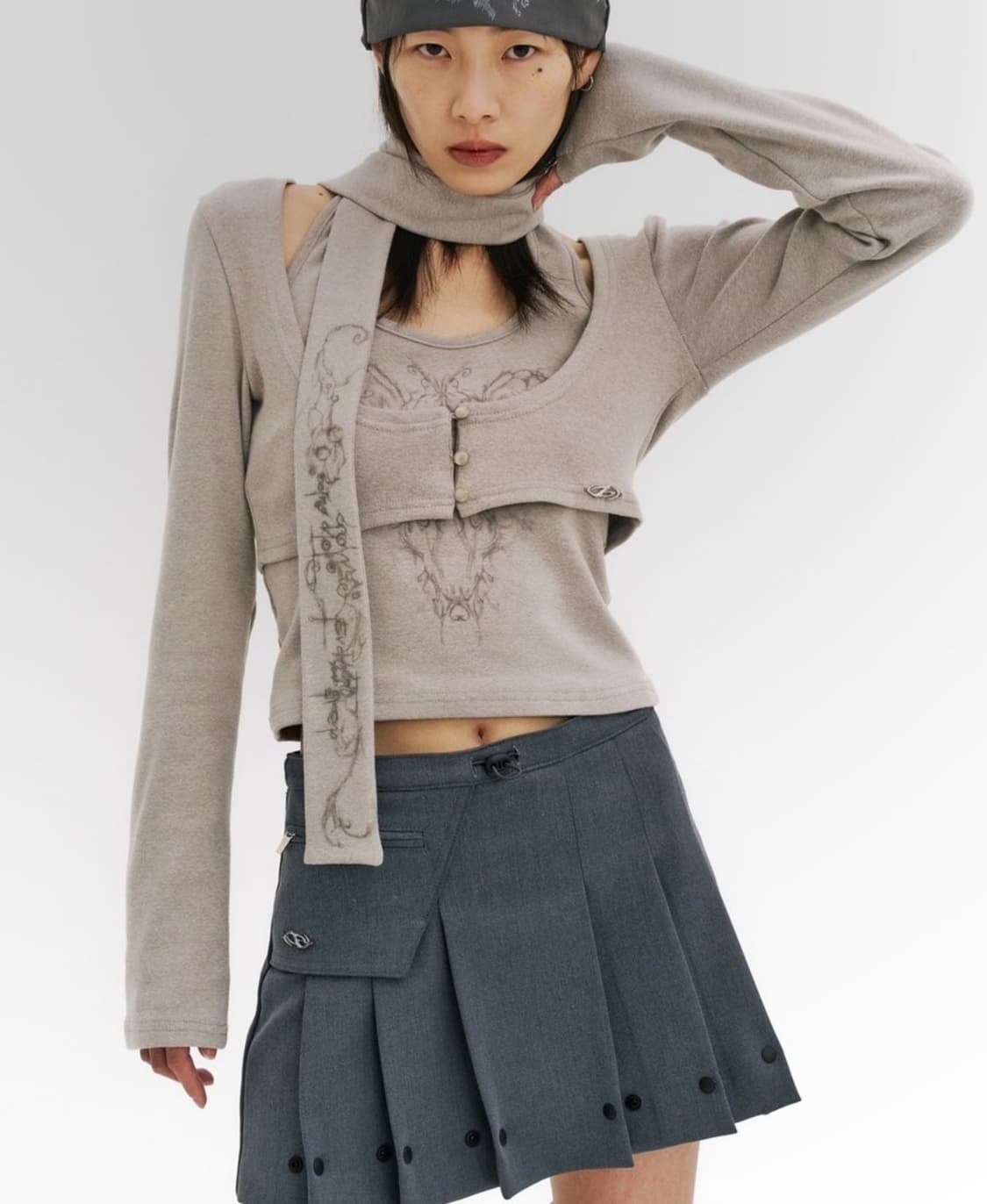 허그유어스킨 hugyourskin 소프트 타투 가디건 (beige) 상품이미지1