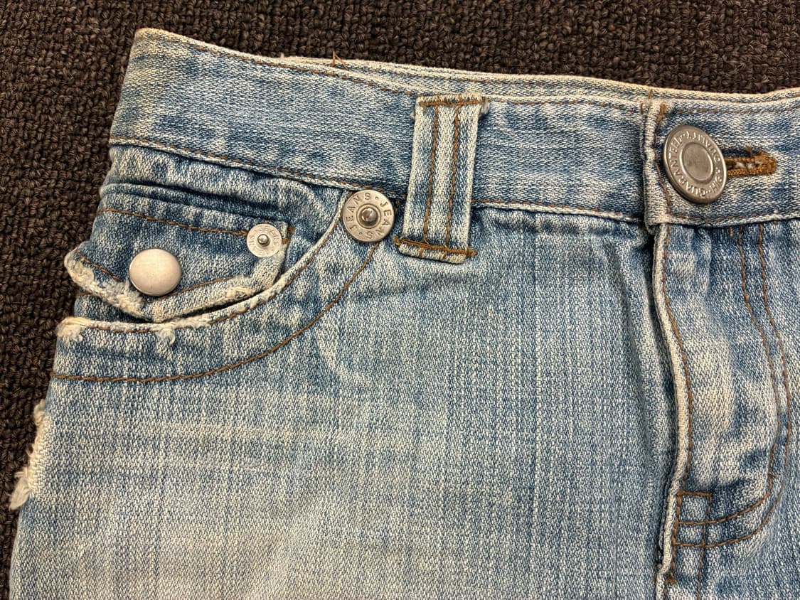 L)Japanese vintage 여성 데미지 데님 미니 스커트 상품이미지6