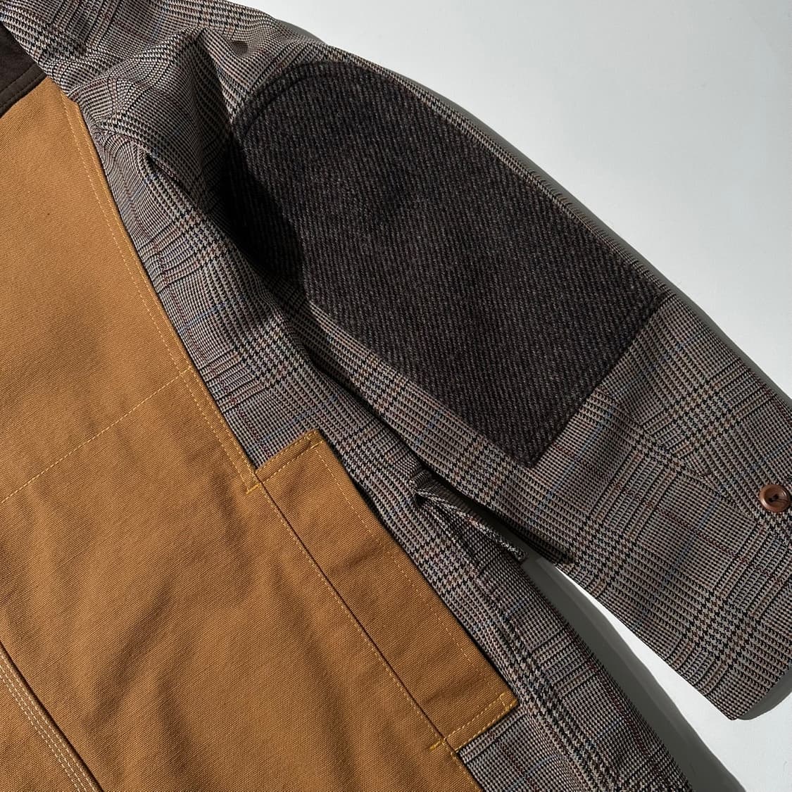 준야 와타나베 꼼데가르송 패치워크 체크 싱글 3B 블레이저 스포츠코트 상품이미지7