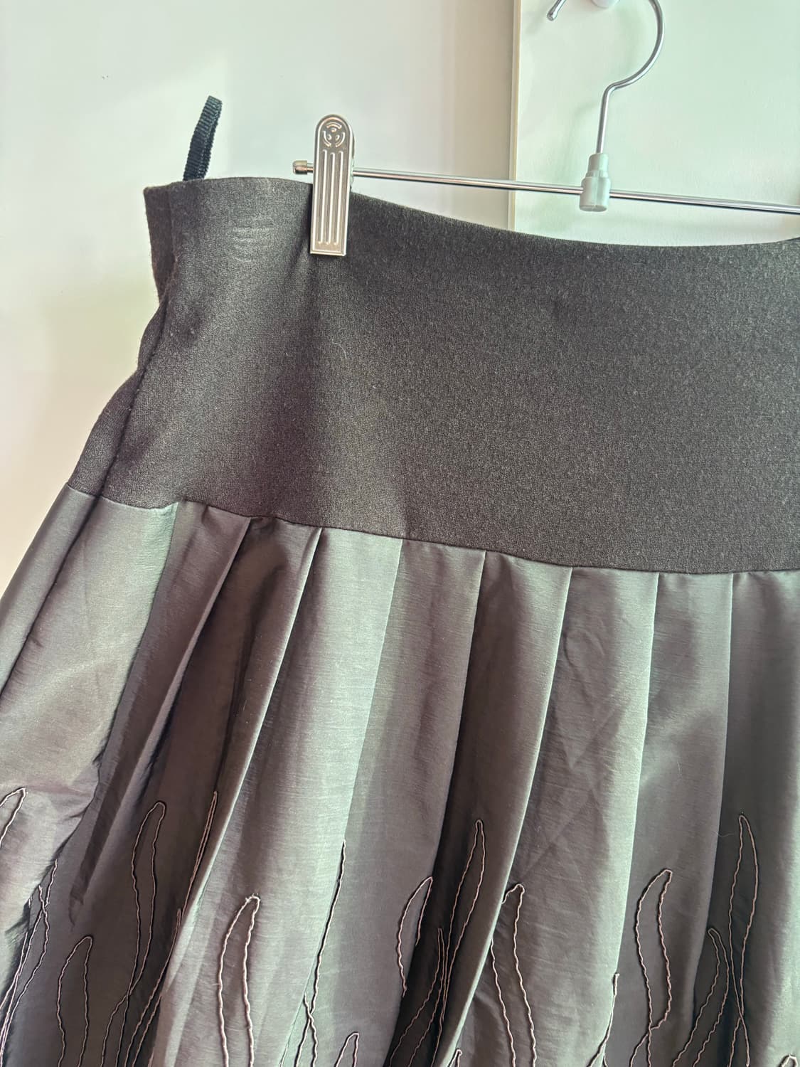 빈티지 블랙 꽃무늬 A라인 스커트 상품이미지4