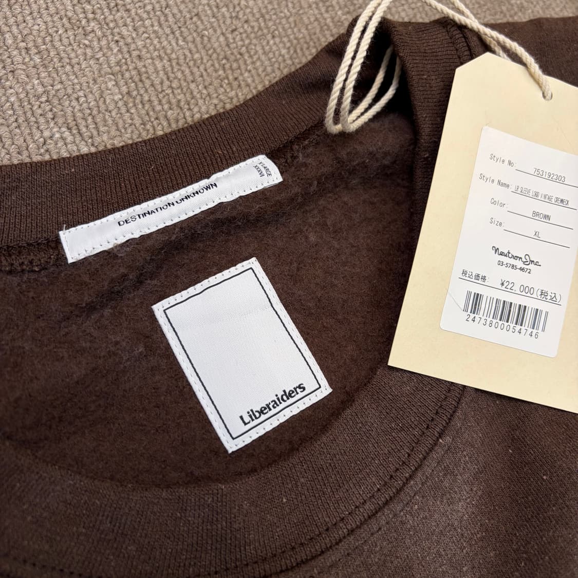 Liberaiders 리베라이더스 워싱 빈티지 크루넥 스웻셔츠  상품이미지3