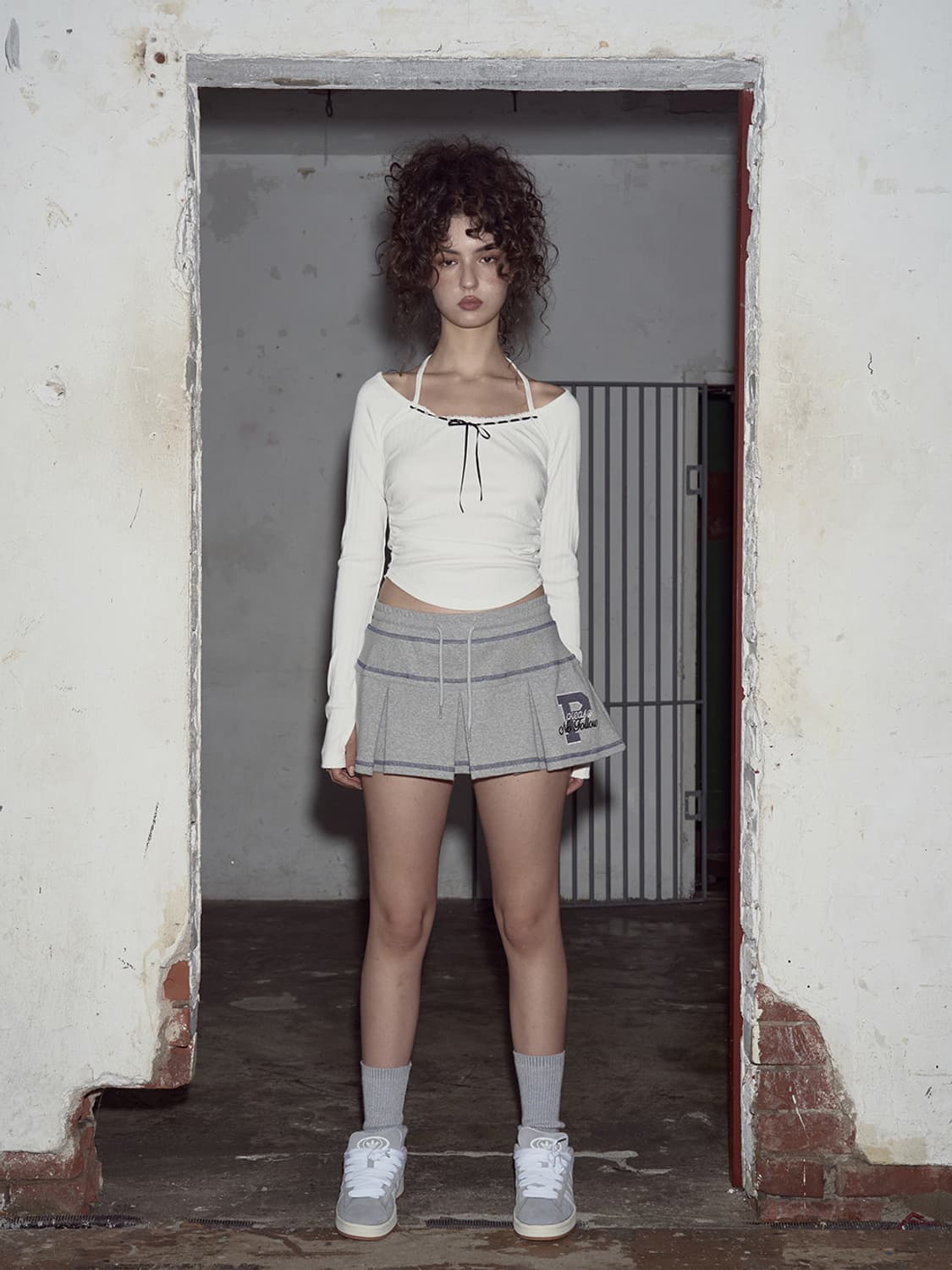 새상품 택o) 플리즈노팔로우 nancy stitch 스커트 상품이미지3