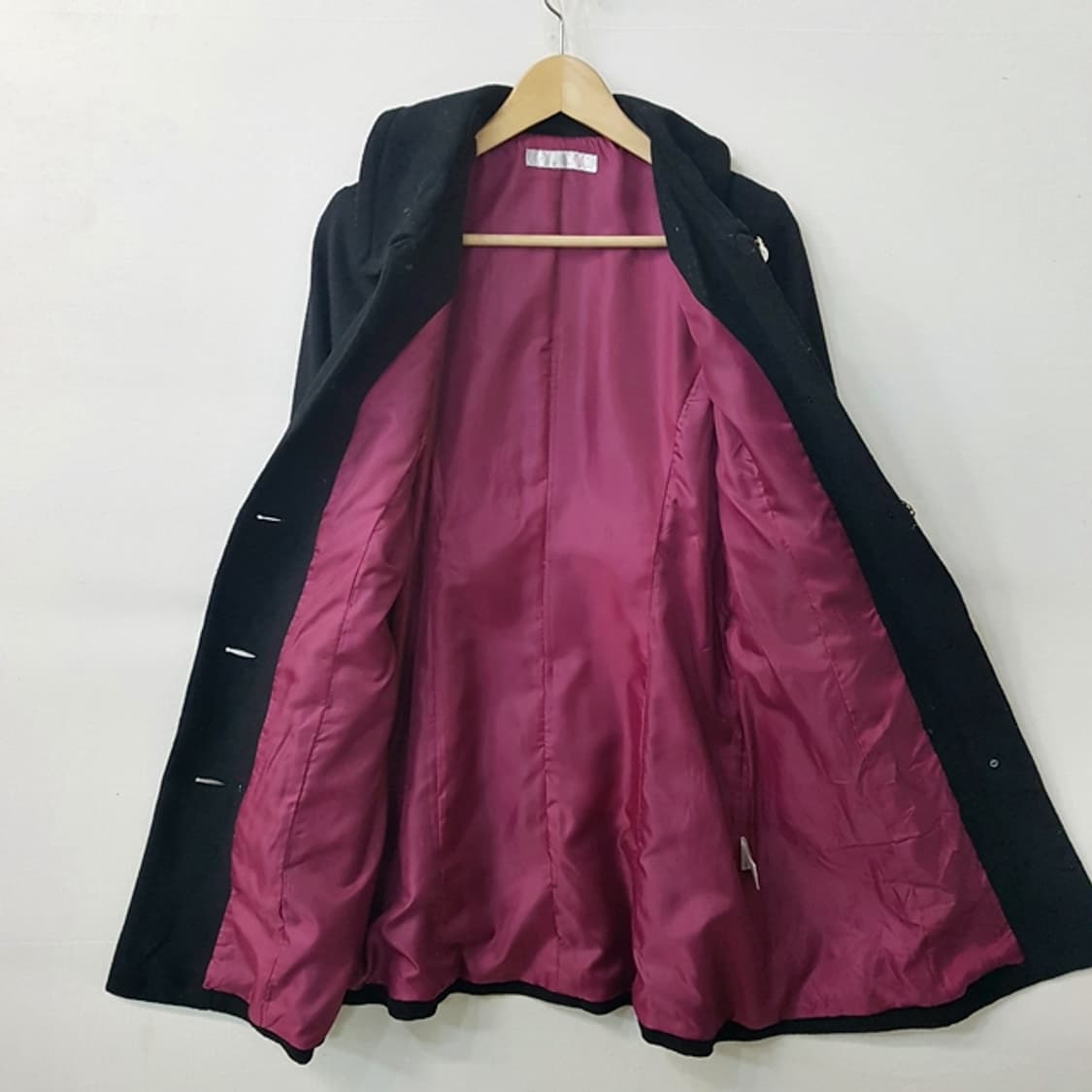 토요코 스타일 울 믹스 하프코트 블랙 상품이미지3