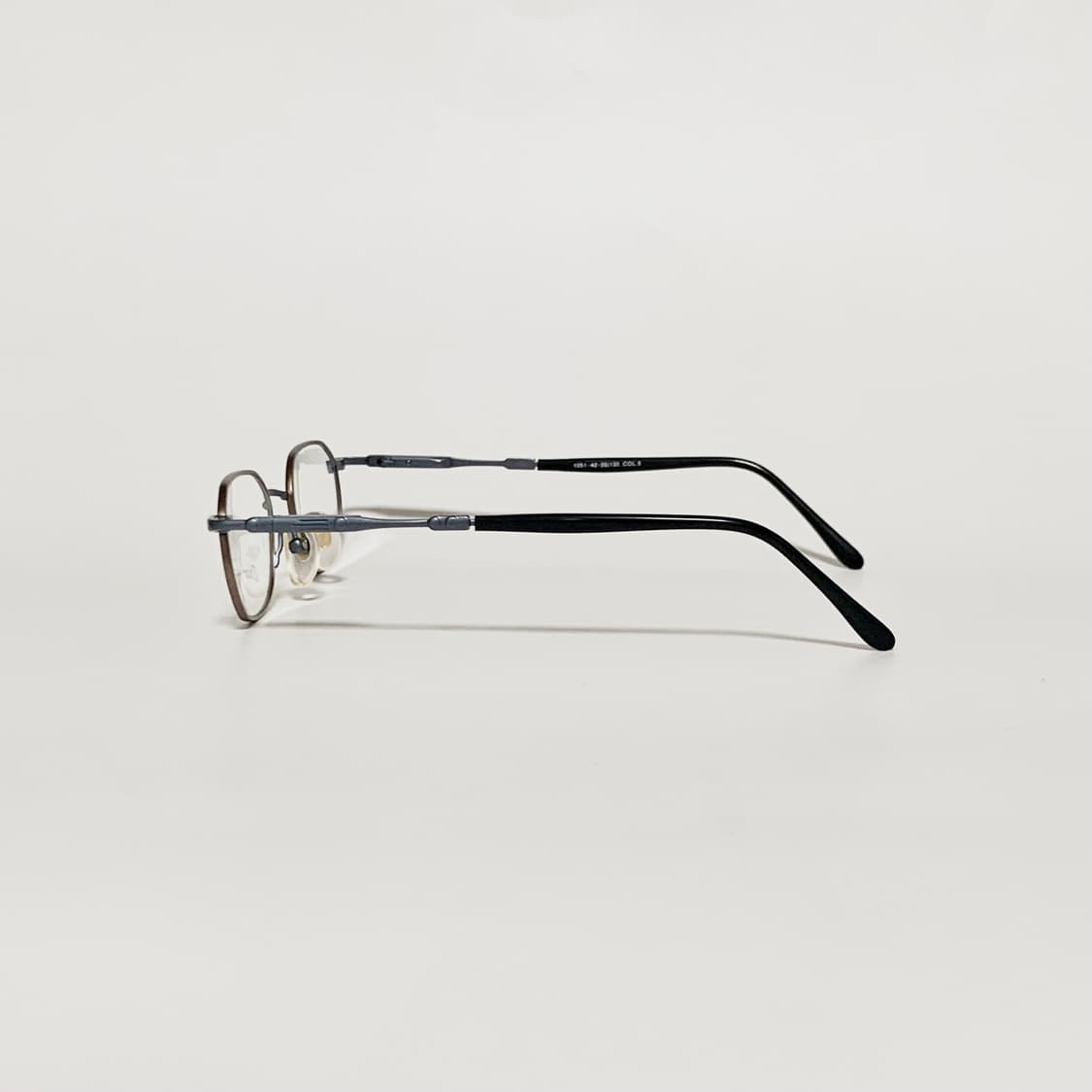 993 데드스탁 빈티지 안경테 레트로 육각형 엔틱 블루 풀메탈 남녀공용 상품이미지6