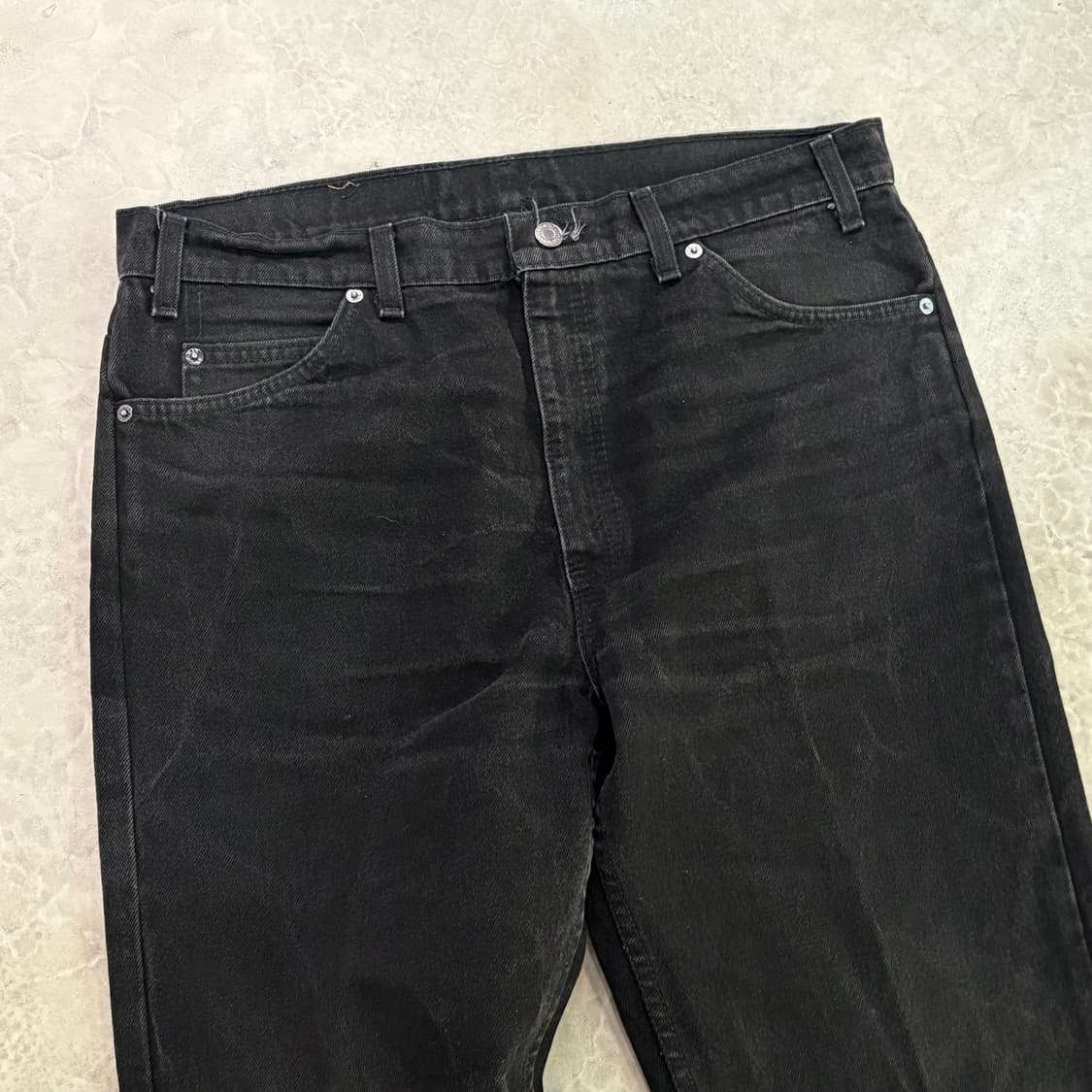 [36/32] 90s USA🇺🇸 리바이스 505 오렌지 탭 블랙 흑청 상품이미지3