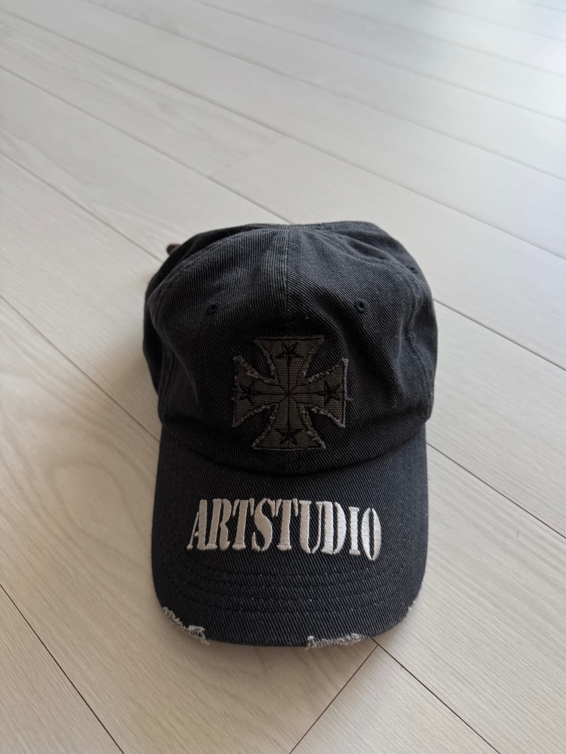 Etce CROSS DESTROYED CAP (BLACK) 상품이미지1