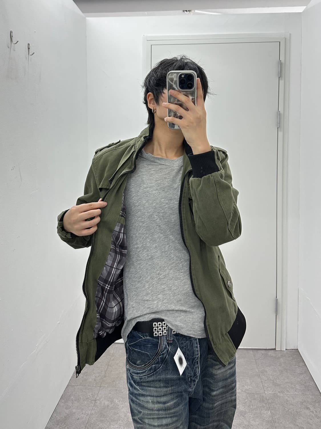NONE vintage khaki blouson 상품이미지4