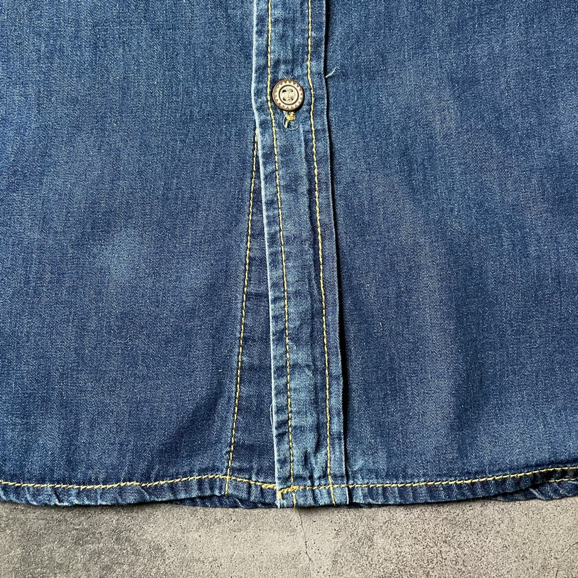 BURNS 빈티지 플랩포켓 코튼 데님 셔츠 A00566 상품이미지5