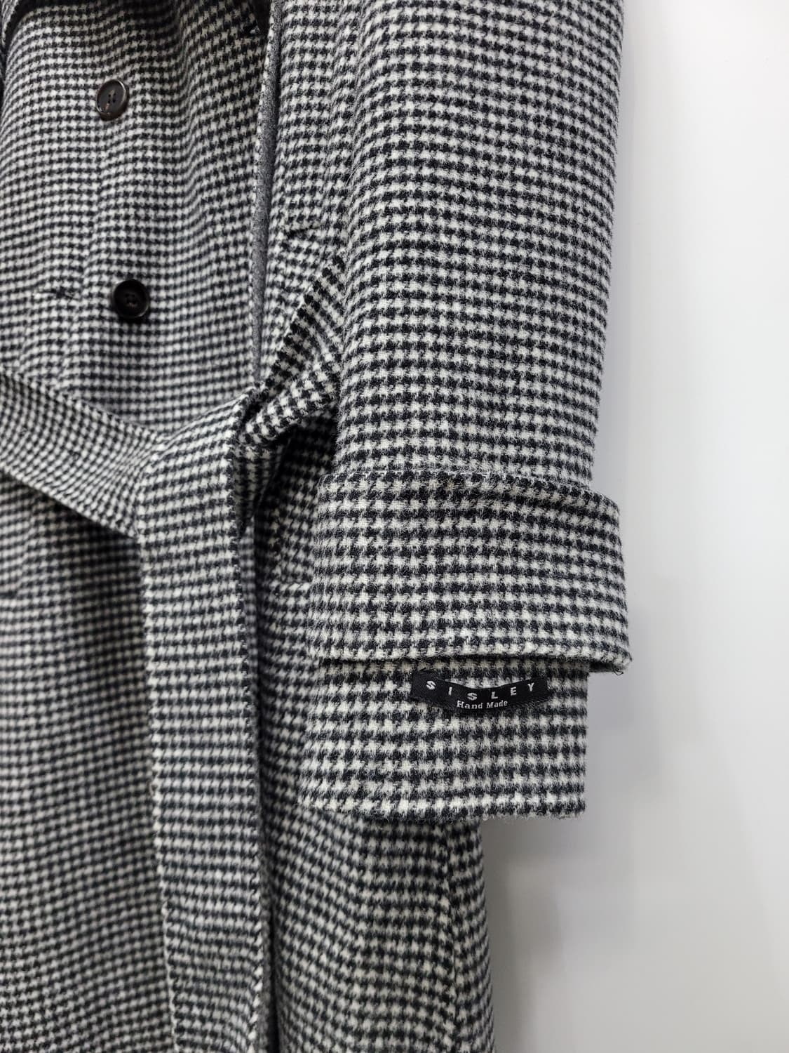 SISLEY 시슬리 벨티드 모노 체크 울 코트 / 여 42 (90)
 상품이미지5