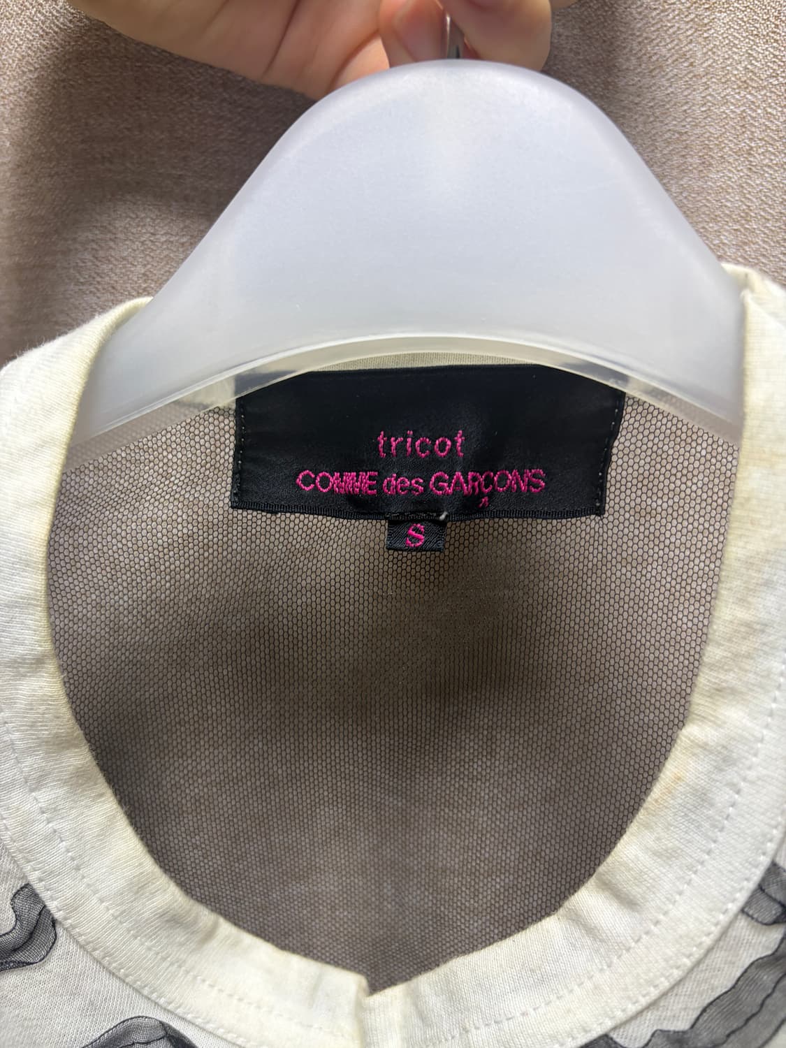 [S] tricot comme des garcons 백 시스루 반팔 상품이미지6