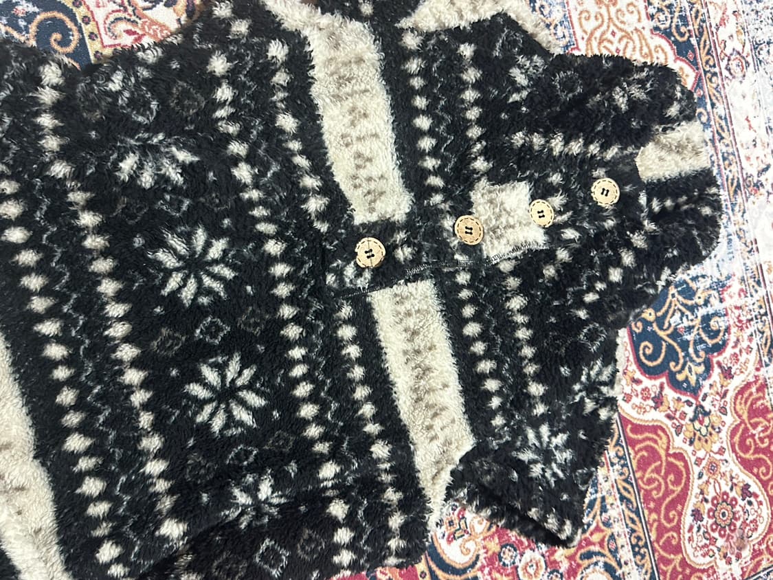 하구미 모리 눈꽃 반팔 후리스 상품이미지2