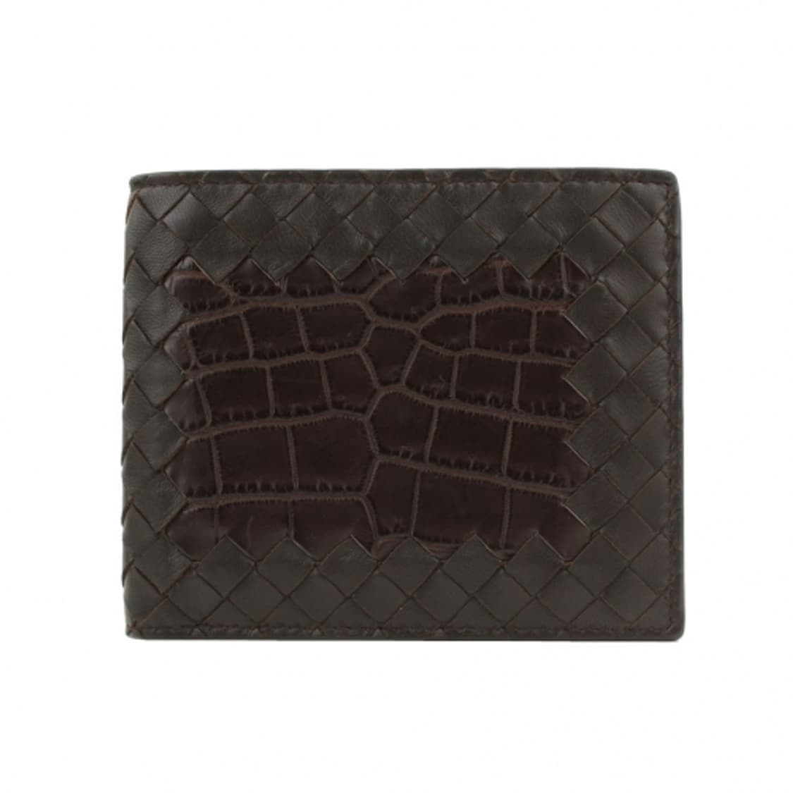 보테가베네타 다크브라운 위빙&와니패턴 반지갑 상품이미지1