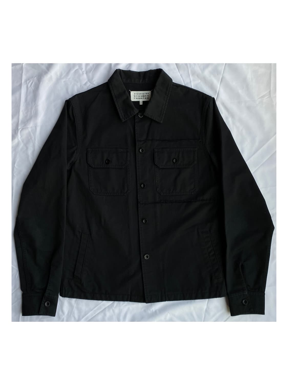 마르지엘라 백스티치 프렌치 워크 컷아웃 자켓 아카이브 블루종 아티저널 상품이미지2