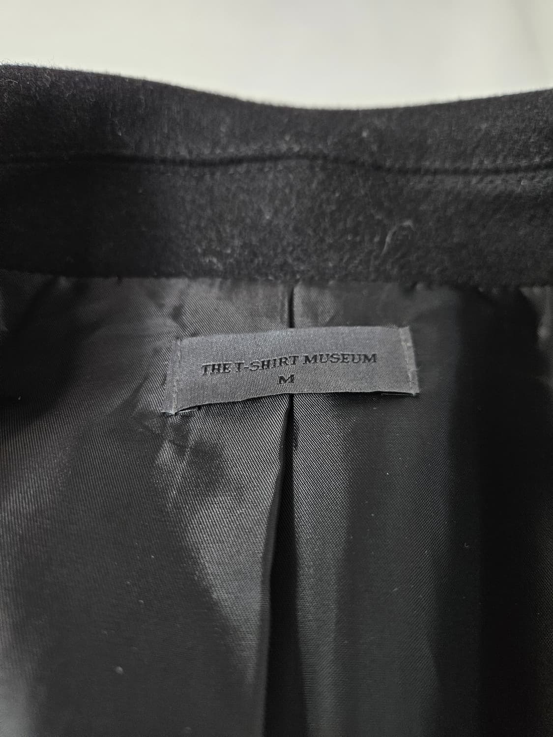 더티셔츠뮤지엄 캐시미어 트렌치코트 롱자켓 M 블랙 상품이미지3