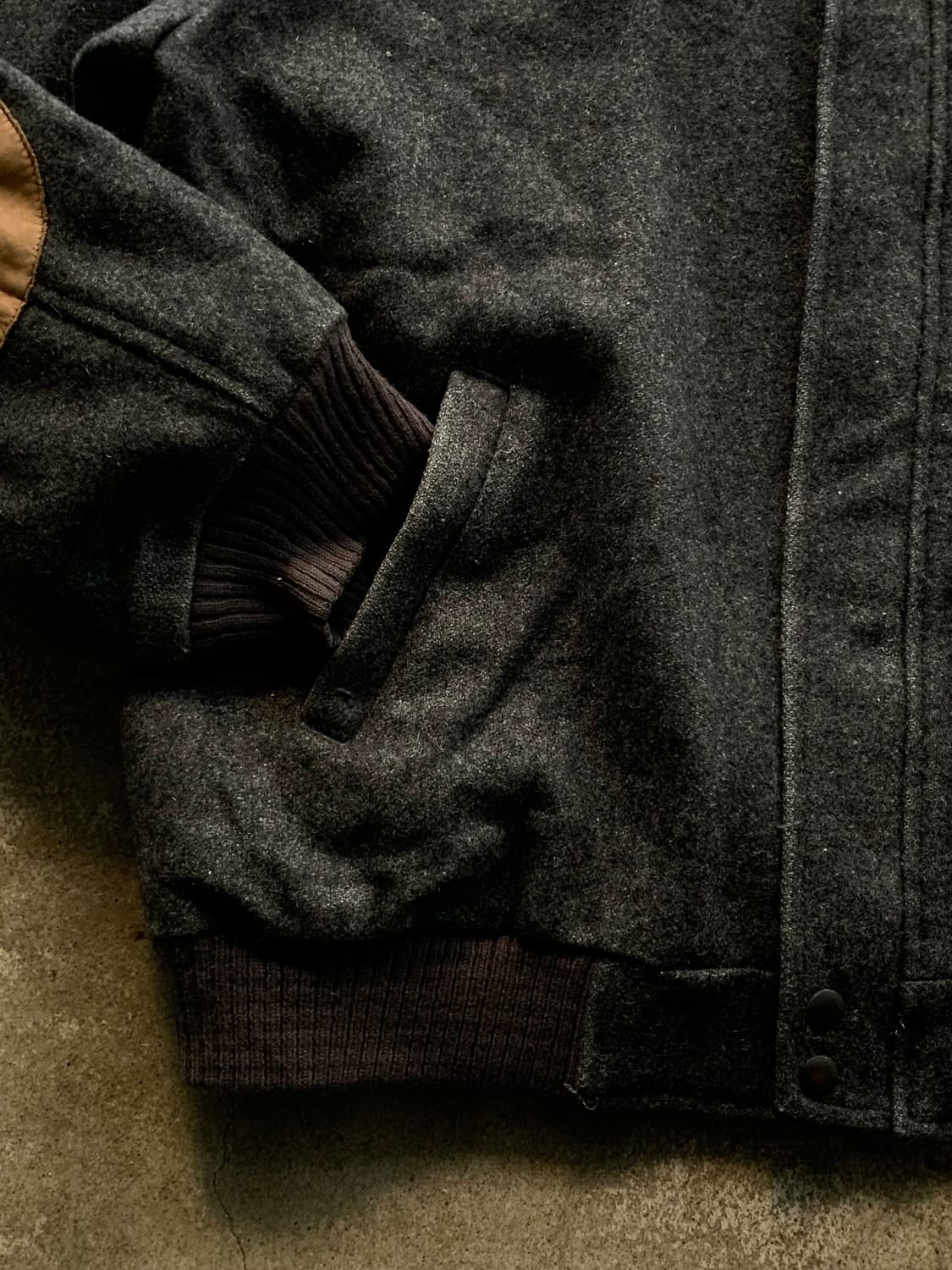 70s 에디바우어 울 봄버 자켓 상품이미지4