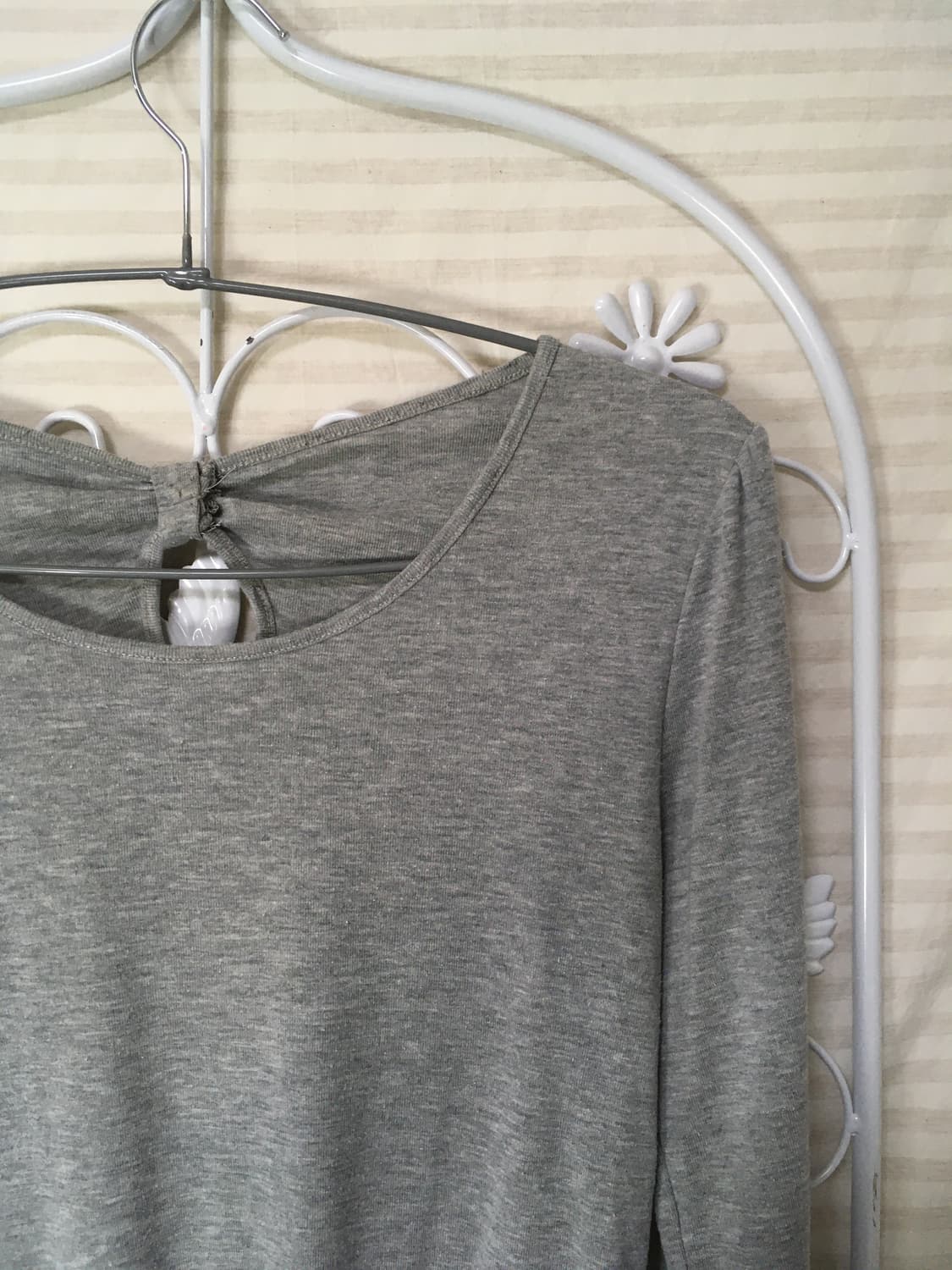 빈티지 그레이 리본 티셔츠 y2k 스트릿 갸루 펑키 일본빈티지682 상품이미지3