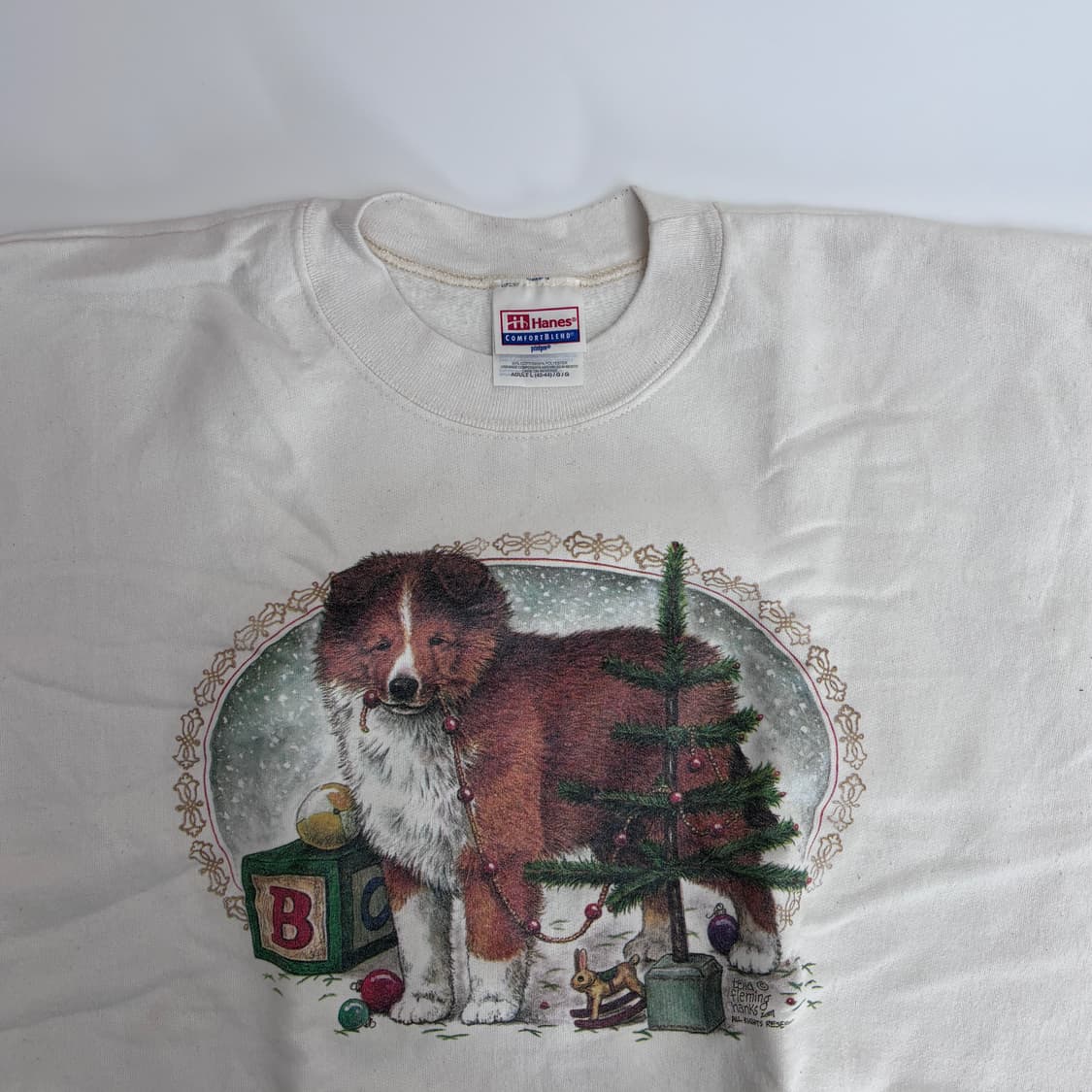 헤인즈 빈티지 스웻 화이트 상품이미지3