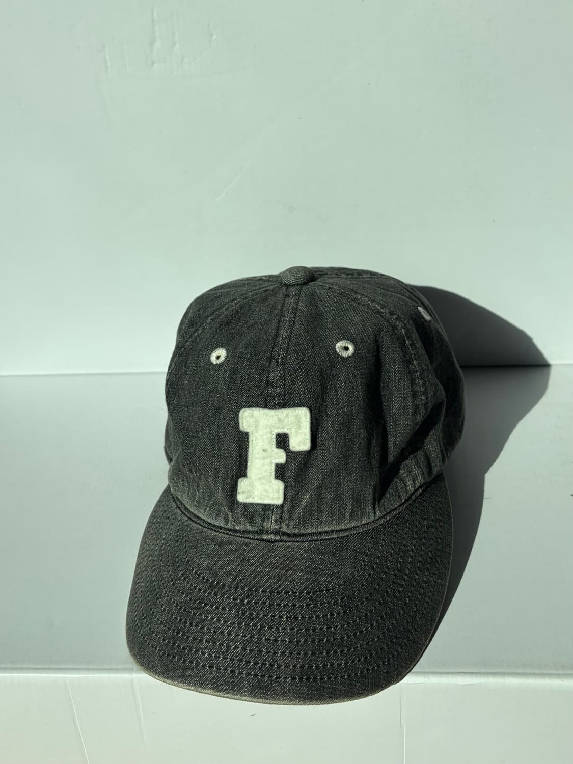 풀카운트 6843HW 6패널 빈티지 워시 데님 베이스볼 F 패치 캡 모자 상품이미지1