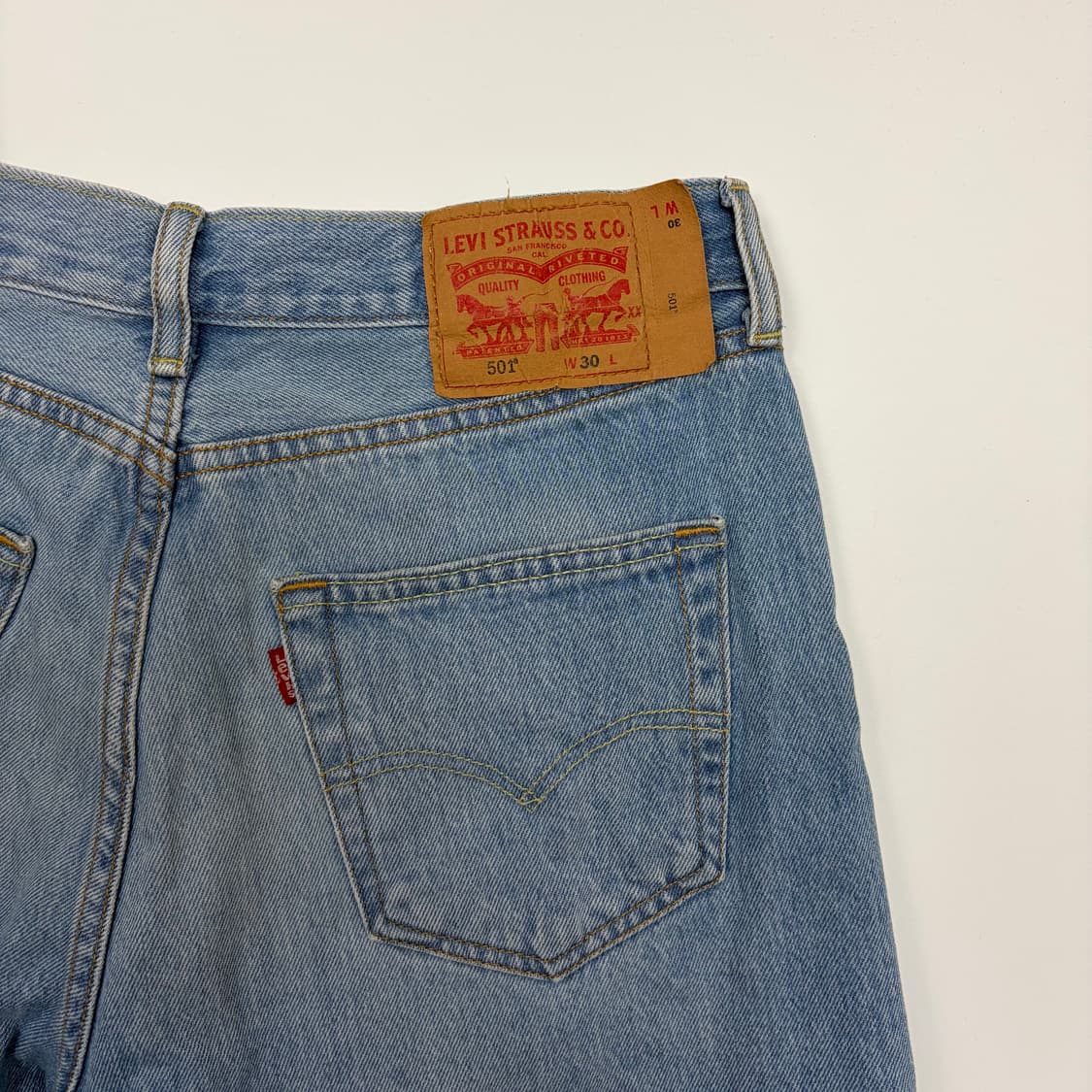 리바이스 501 데님 팬츠 청바지 반바지 상품이미지8