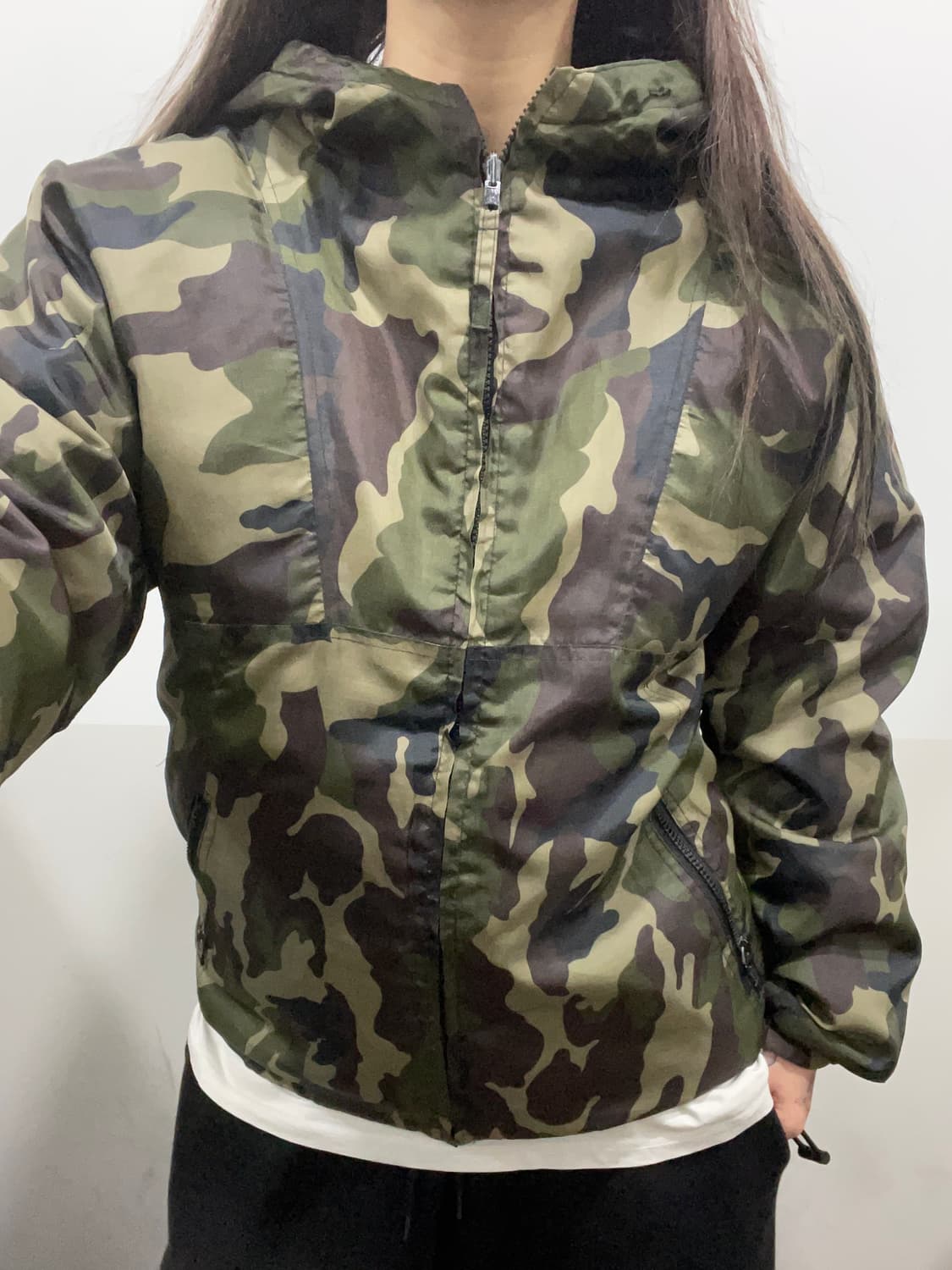 (빈티지)카모플라주 리버시블 패딩자켓 상품이미지1