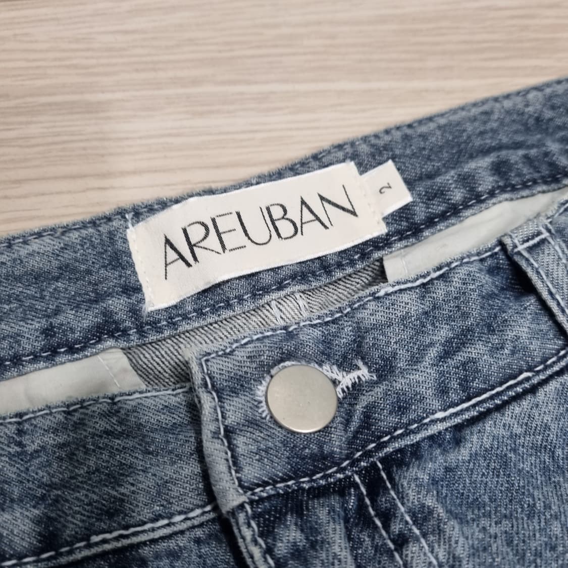 [새상품] 아르반 투 턱 데님 팬츠 블루그레이 2사이즈(m사이즈) 상품이미지6