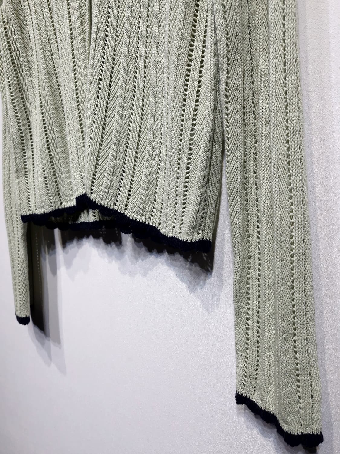 비뮤즈맨션 스카치 세일러 니트가디건 포그그린 상품이미지7