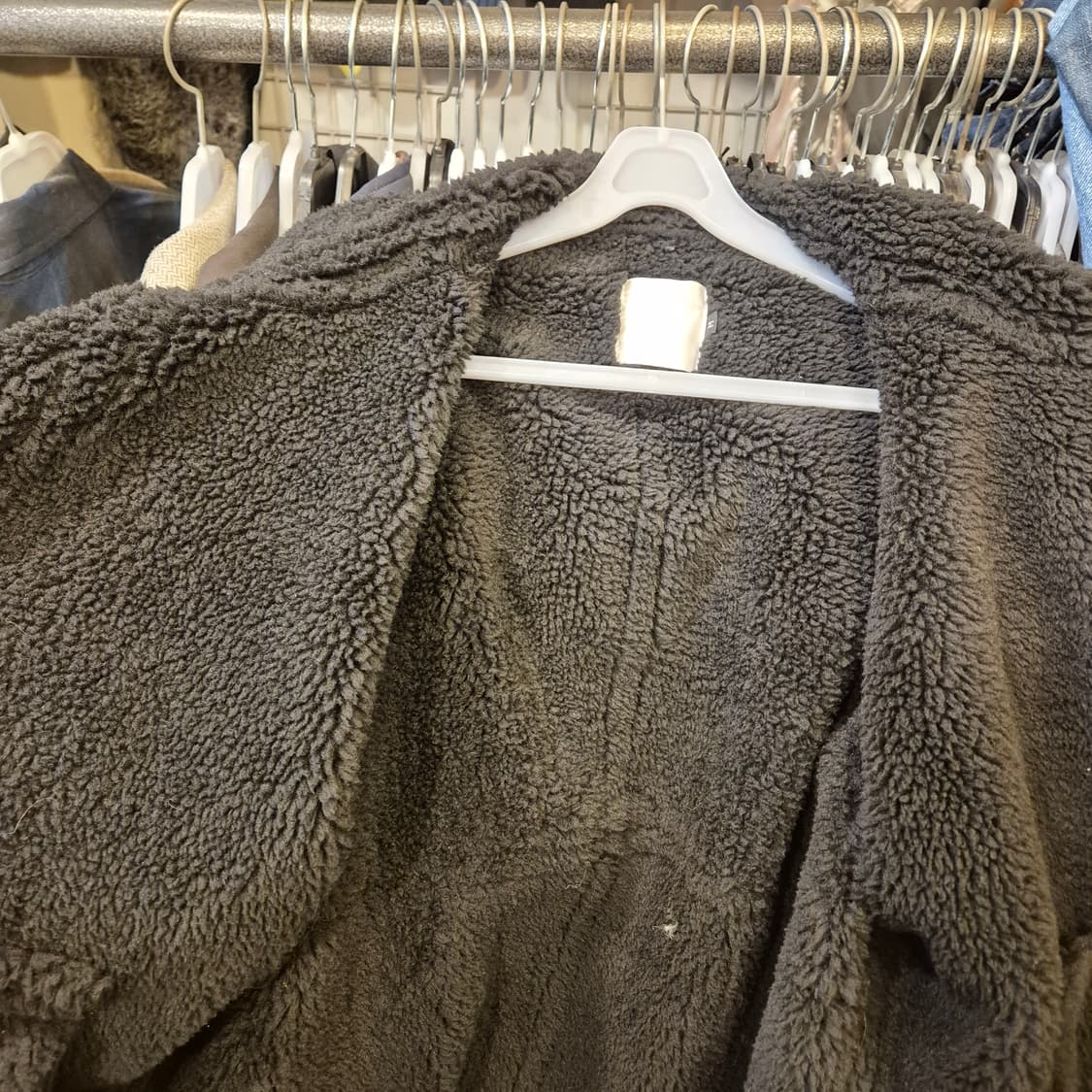 M~L(착샷잇음) 블랙 무스탕자켓  상품이미지8