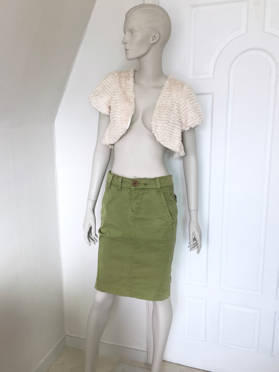 Cream Fur Short Borelo Top 상품이미지4