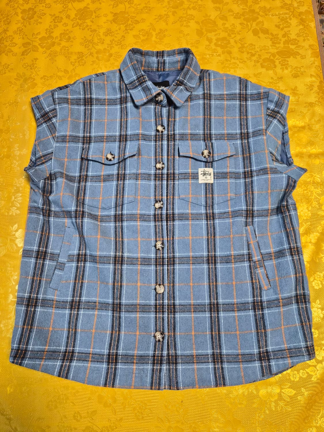 스투시 체크민소매셔츠 상품이미지1