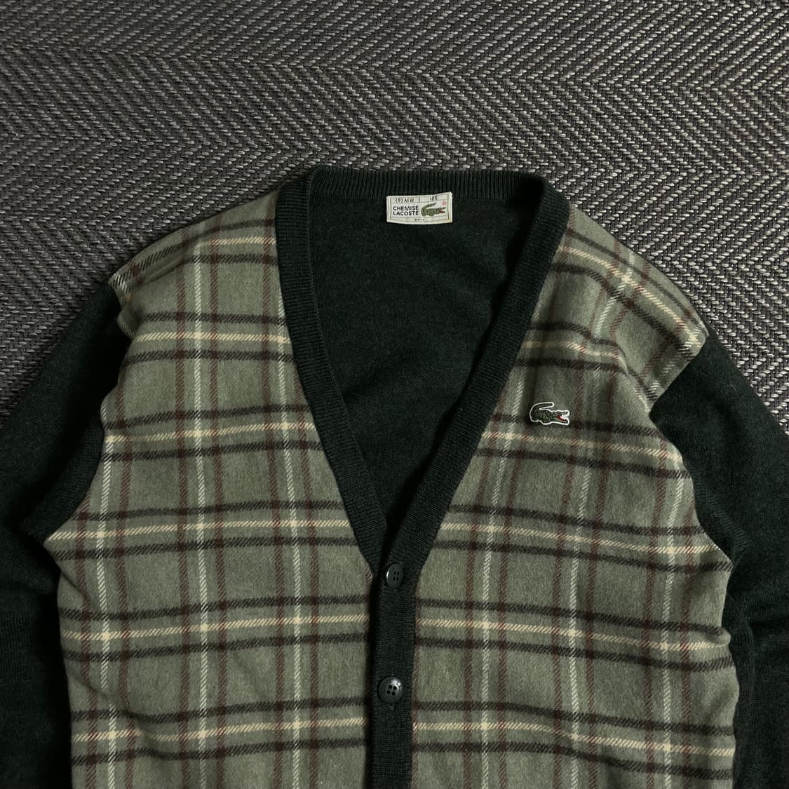 라코스테 아카이브 울 혼방 빈티지 체크 가디건y 3787 상품이미지5