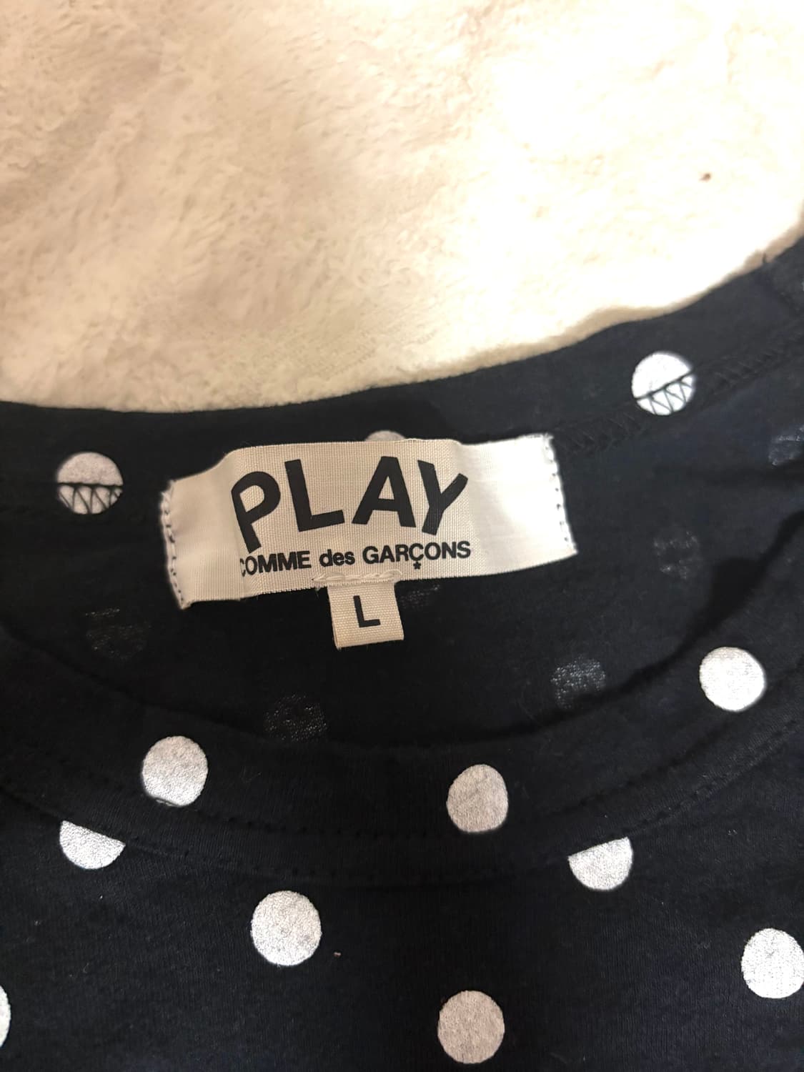 꼼데가르송 플레이 폴카 도트 롱슬리브 티셔츠 상품이미지3