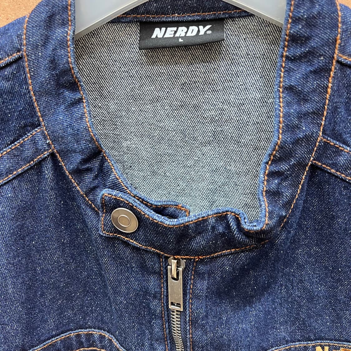 널디 유니 NY 데님 바이커 자켓(남녀공용) 상품이미지3