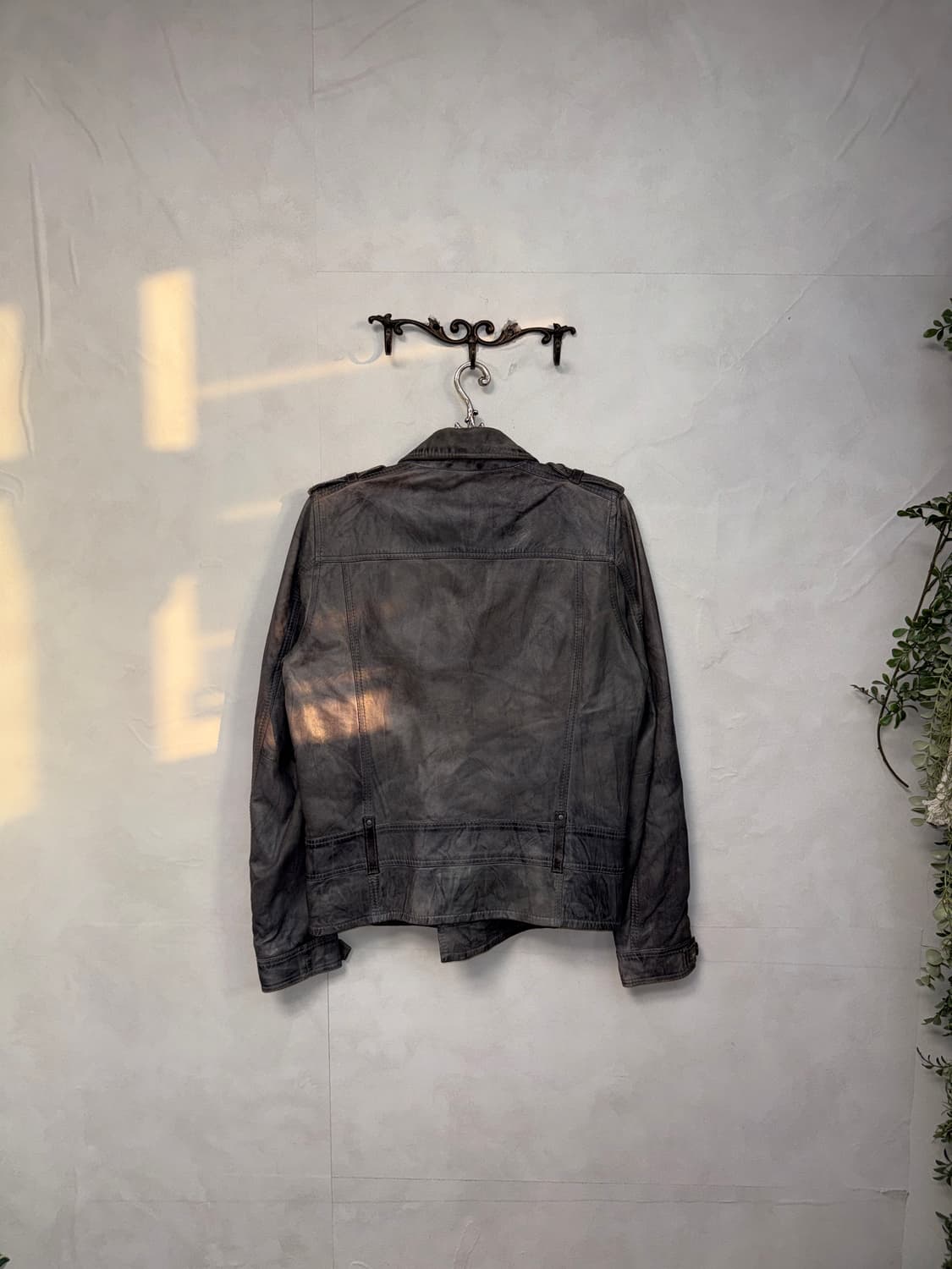 DIESEL aging gray lamb skin double jk 상품이미지4