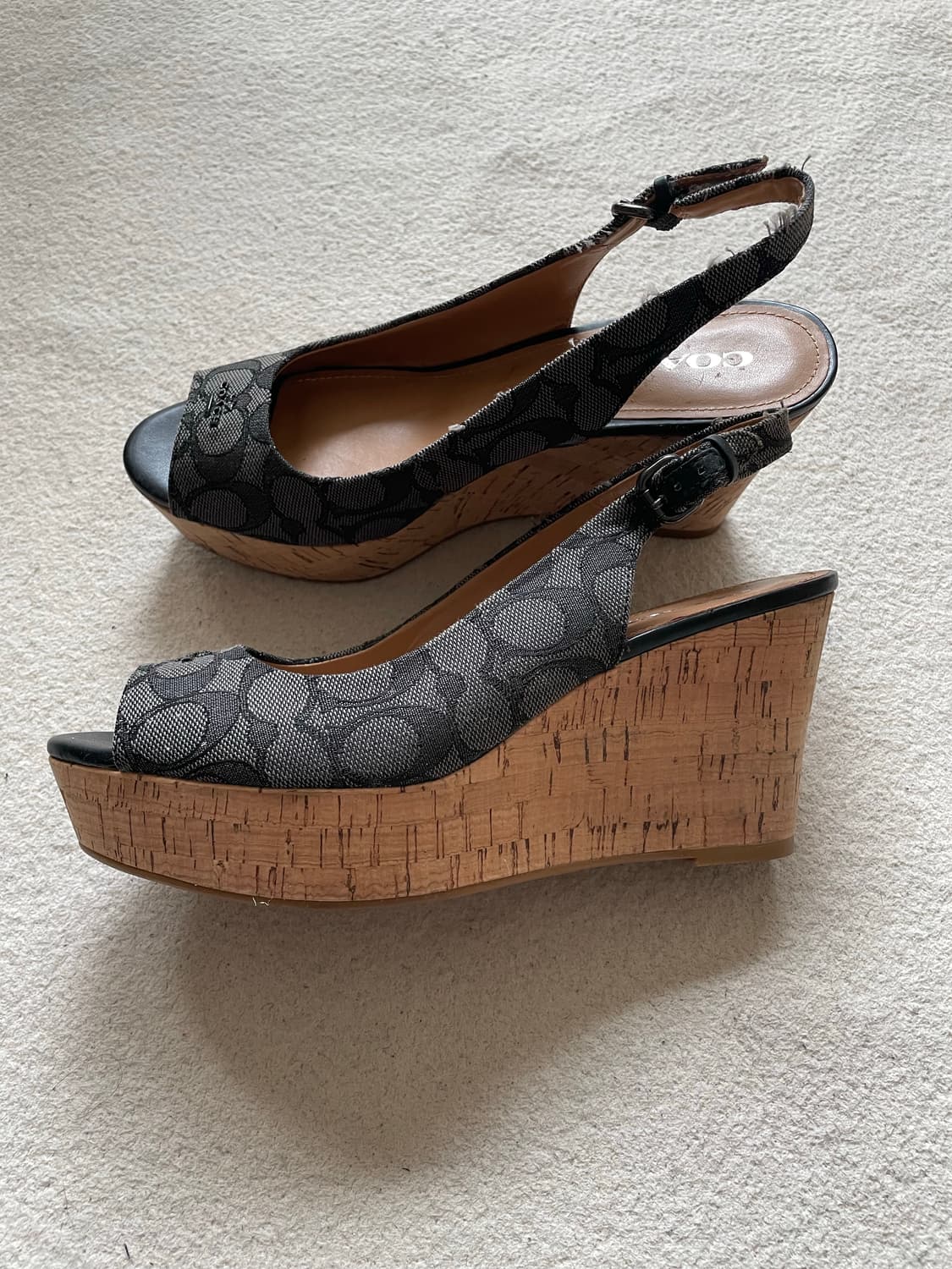 [COACH] 코치 시그니처 로고 슬링백 웨지 샌들 상품이미지2